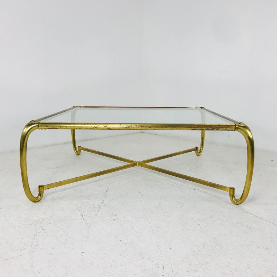 Mastercraft Brass Coffee Table In Good Condition In Dallas, TX