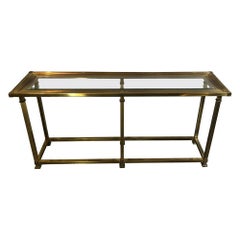Mastercraft Brass Console Sofa Table