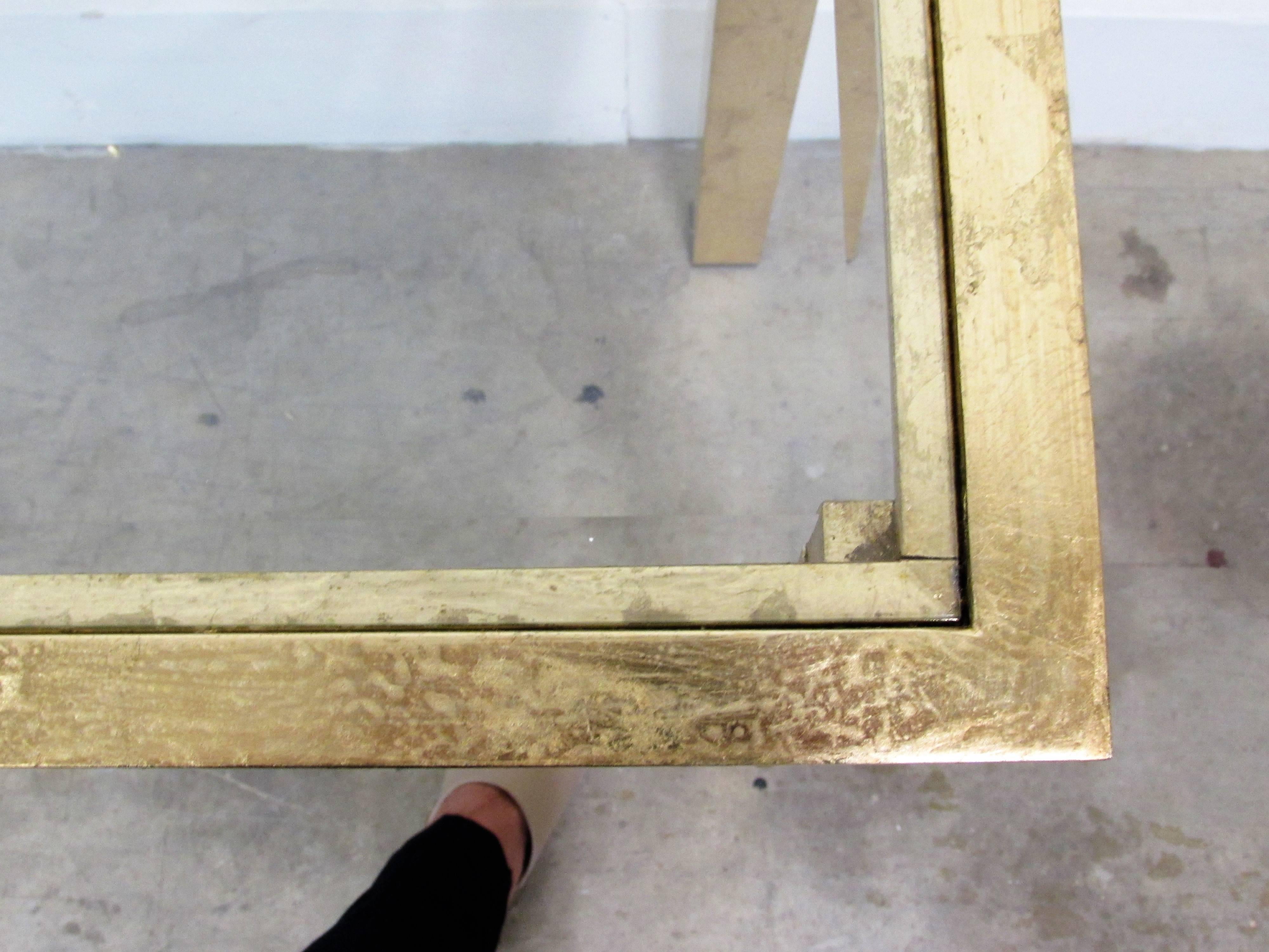 Mastercraft Brass Console Table with Greek Key Embellishments For Sale 3