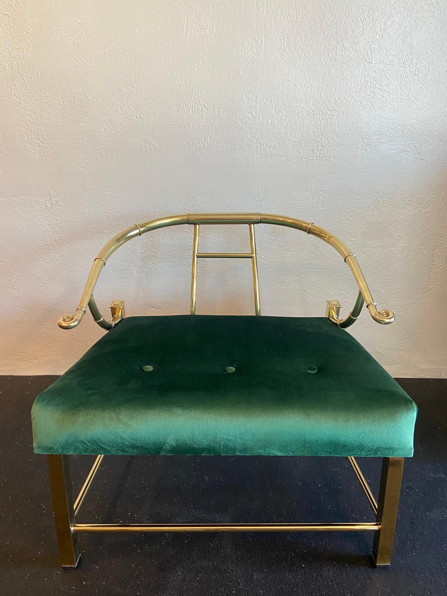 Mastercraft Brass Empress Chairs-A Pair For Sale 1
