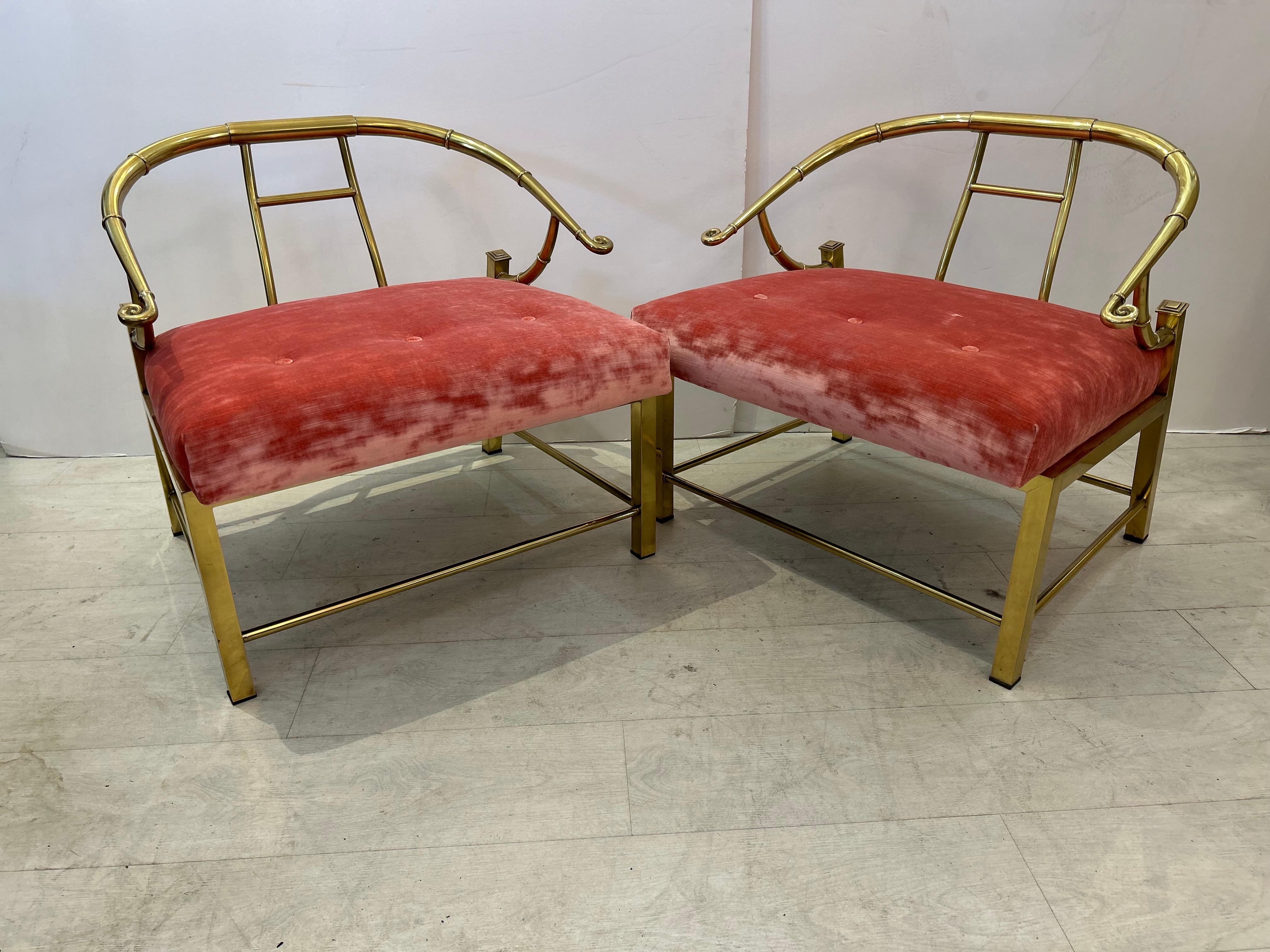 Ottone Mastercraft sedie empress in ottone, una coppia in vendita