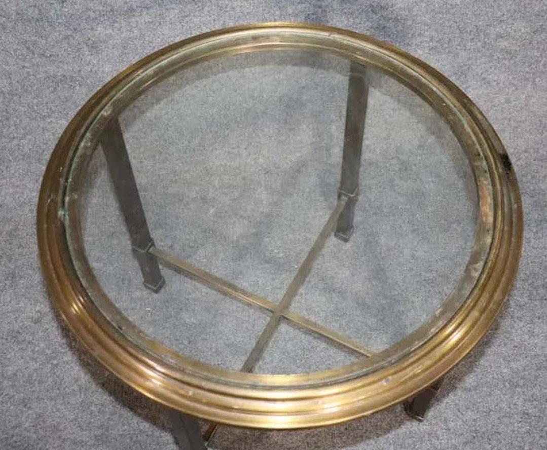 Mastercraft Brass End Tables For Sale 1