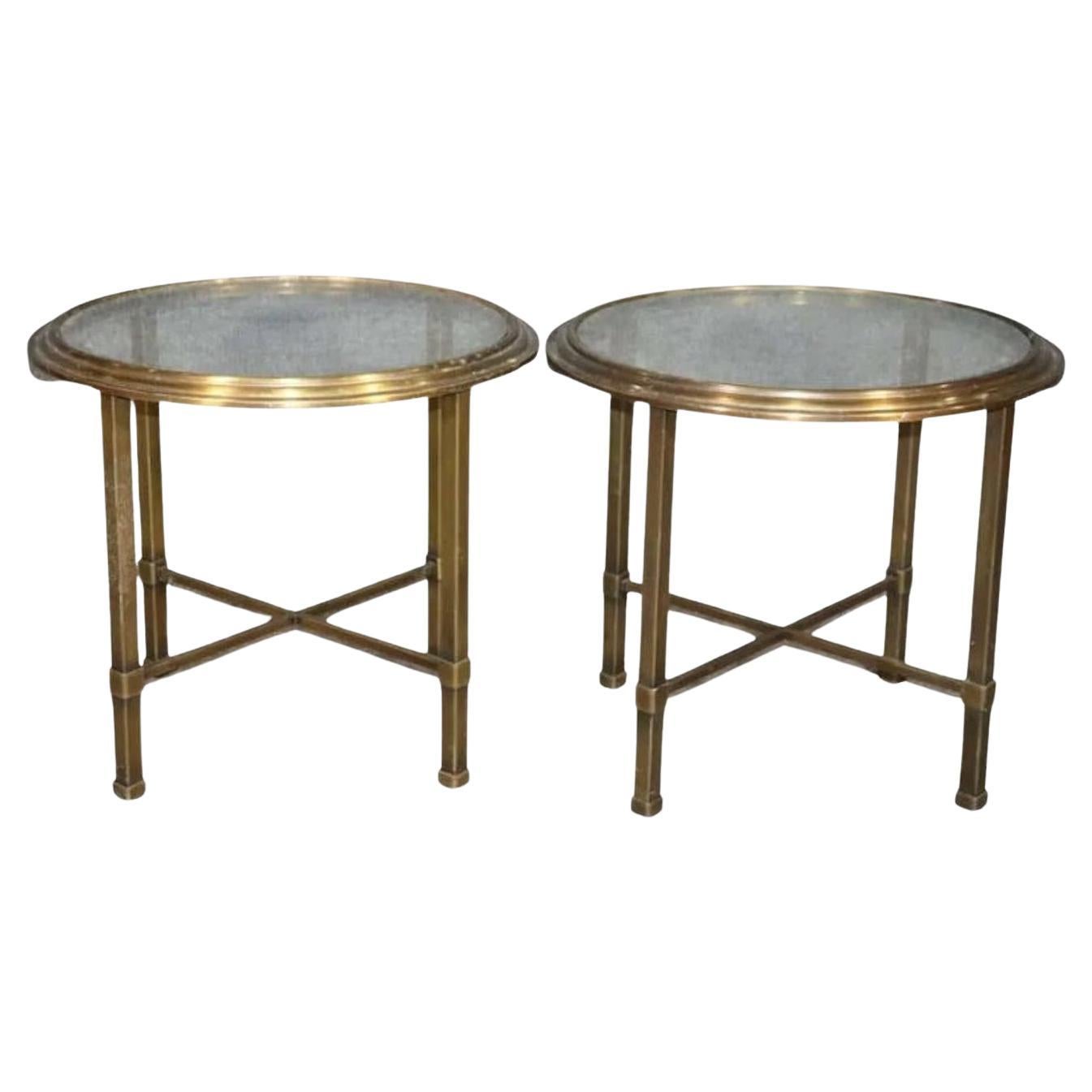 Mastercraft Brass End Tables For Sale