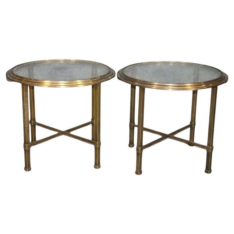 Mastercraft Brass End Tables For Sale at 1stDibs