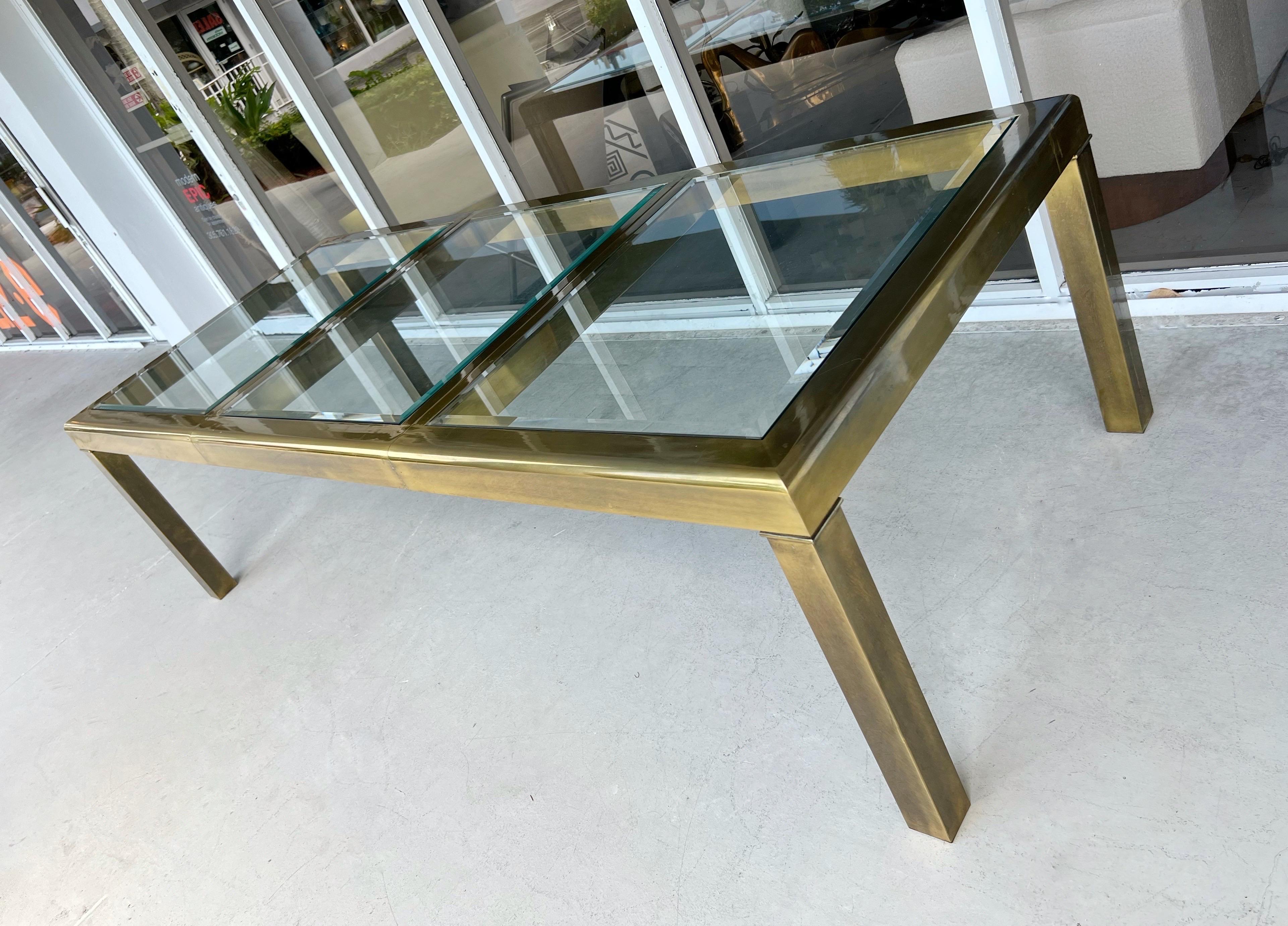 Mastercraft Brass Expandable Classic Dining Table with Leaf 5