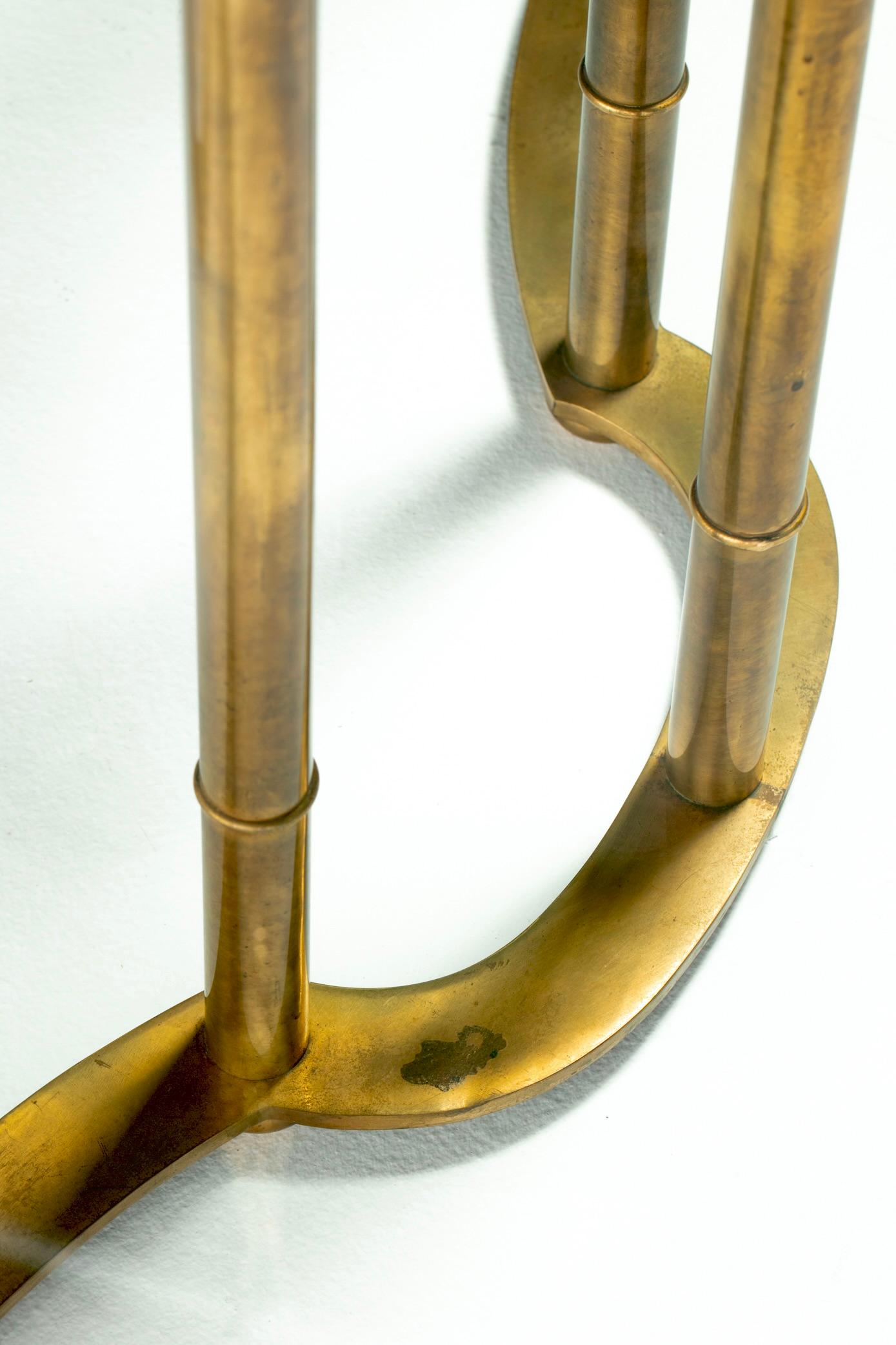 Mesa de comedor Mastercraft Brass Faux Bamboo Hollywood Regency, circa 1970 en venta 5