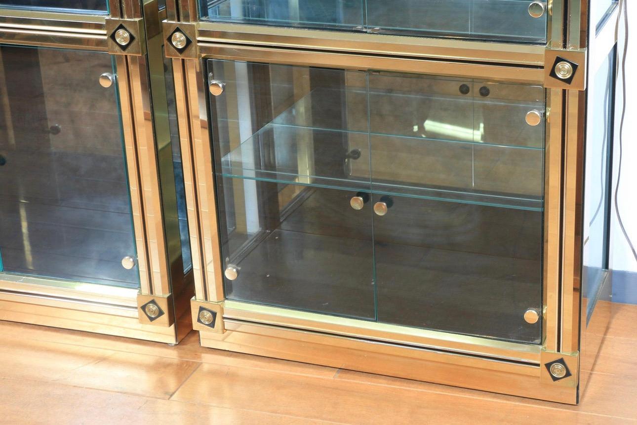 Hollywood Regency MasterCraft Brass & Glass Cabinet