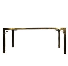 Mastercraft Brass Greek Key Dining Table