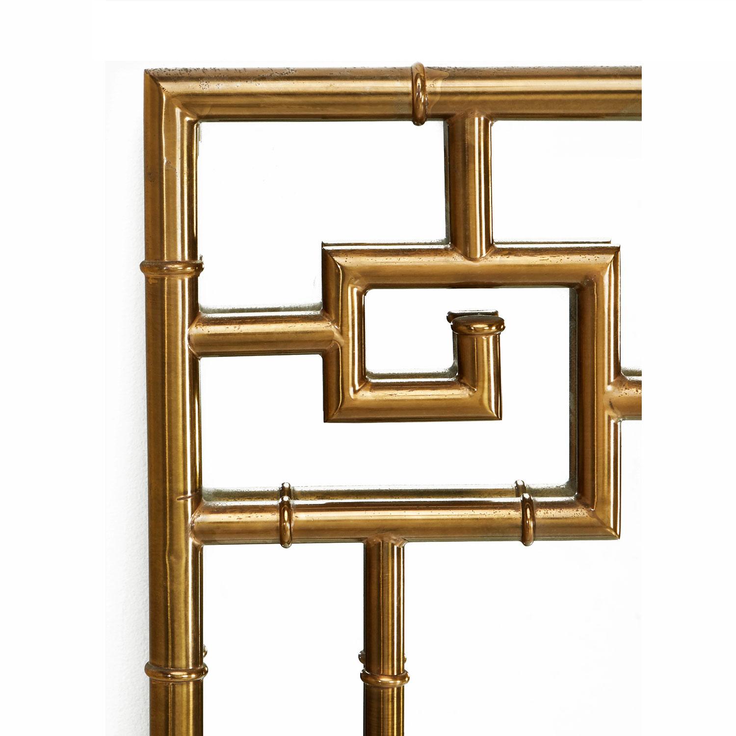 brass bamboo mirror