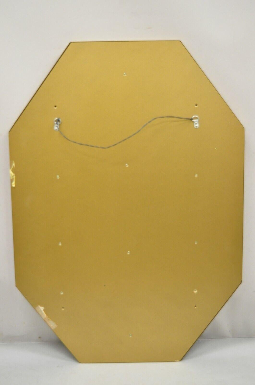 Mastercraft Brass Octagonal Frame Wall Mirror Attr. Bernhard Rohne For Sale 3