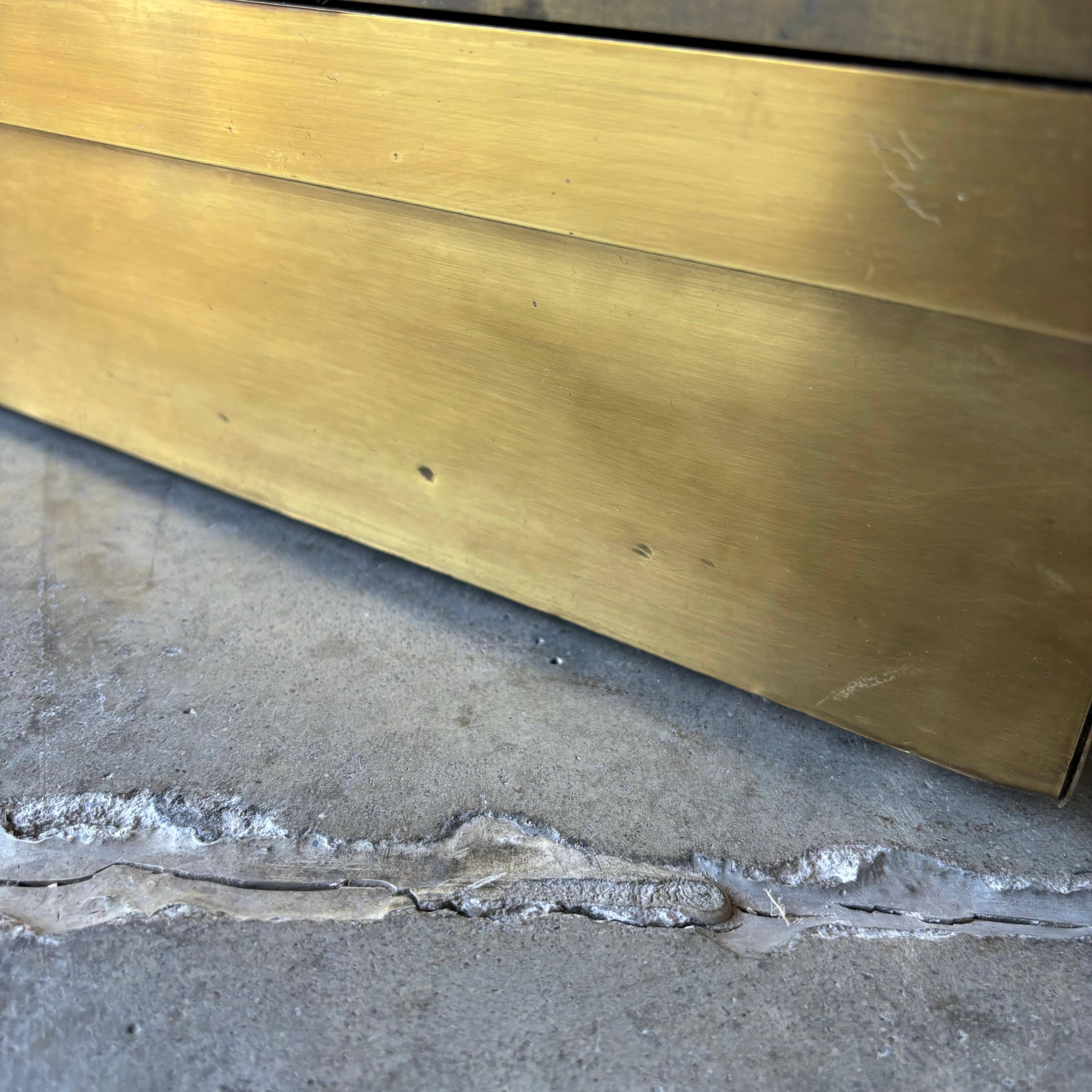 Mastercraft Brass Server/Sideboard/Credenza by Bernhard Rhone, 1970s In Good Condition For Sale In Raleigh, NC