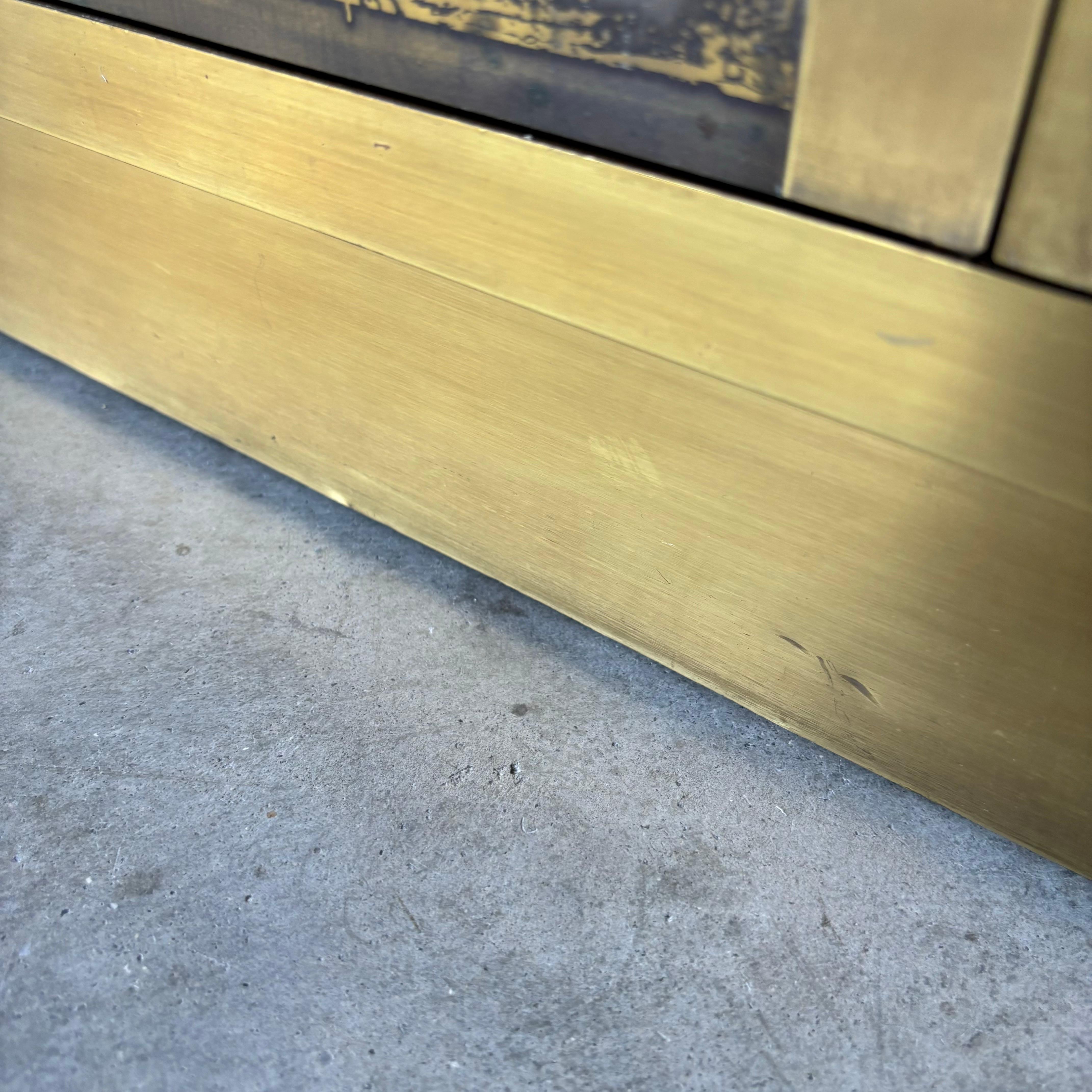 Late 20th Century Mastercraft Brass Server/Sideboard/Credenza by Bernhard Rhone, 1970s For Sale