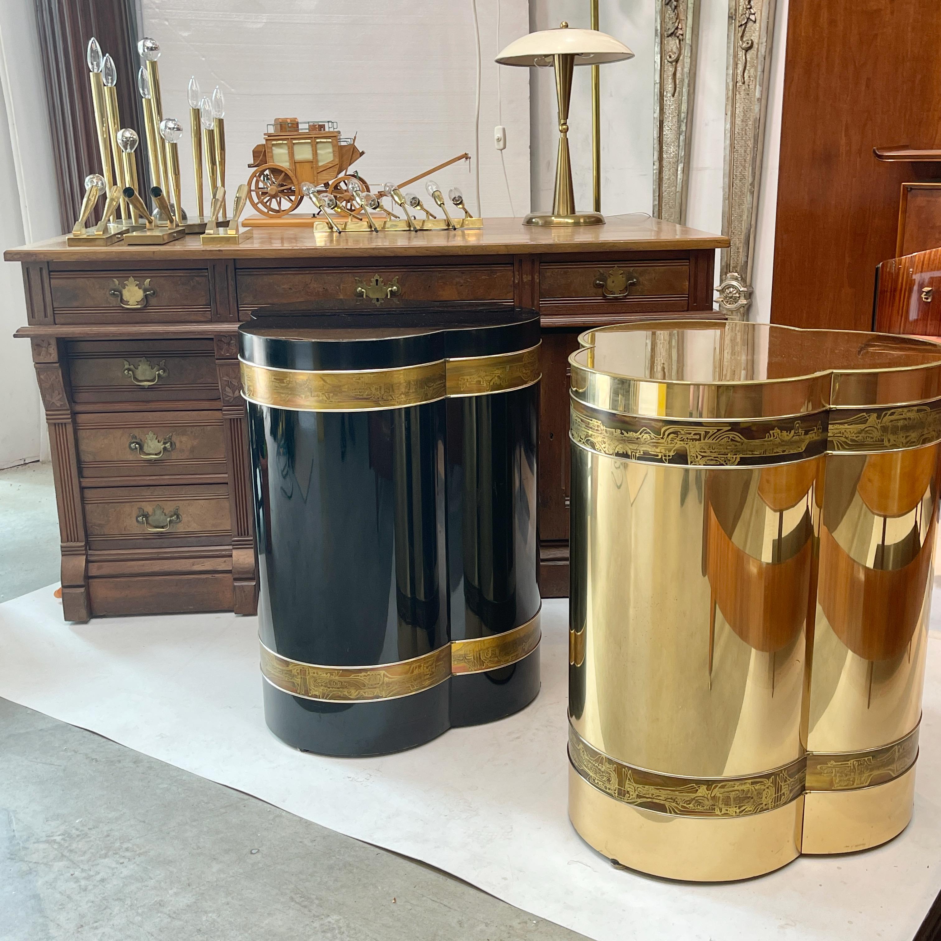 Mastercraft Brass Trefoil Table by Bernhard Rohne 9