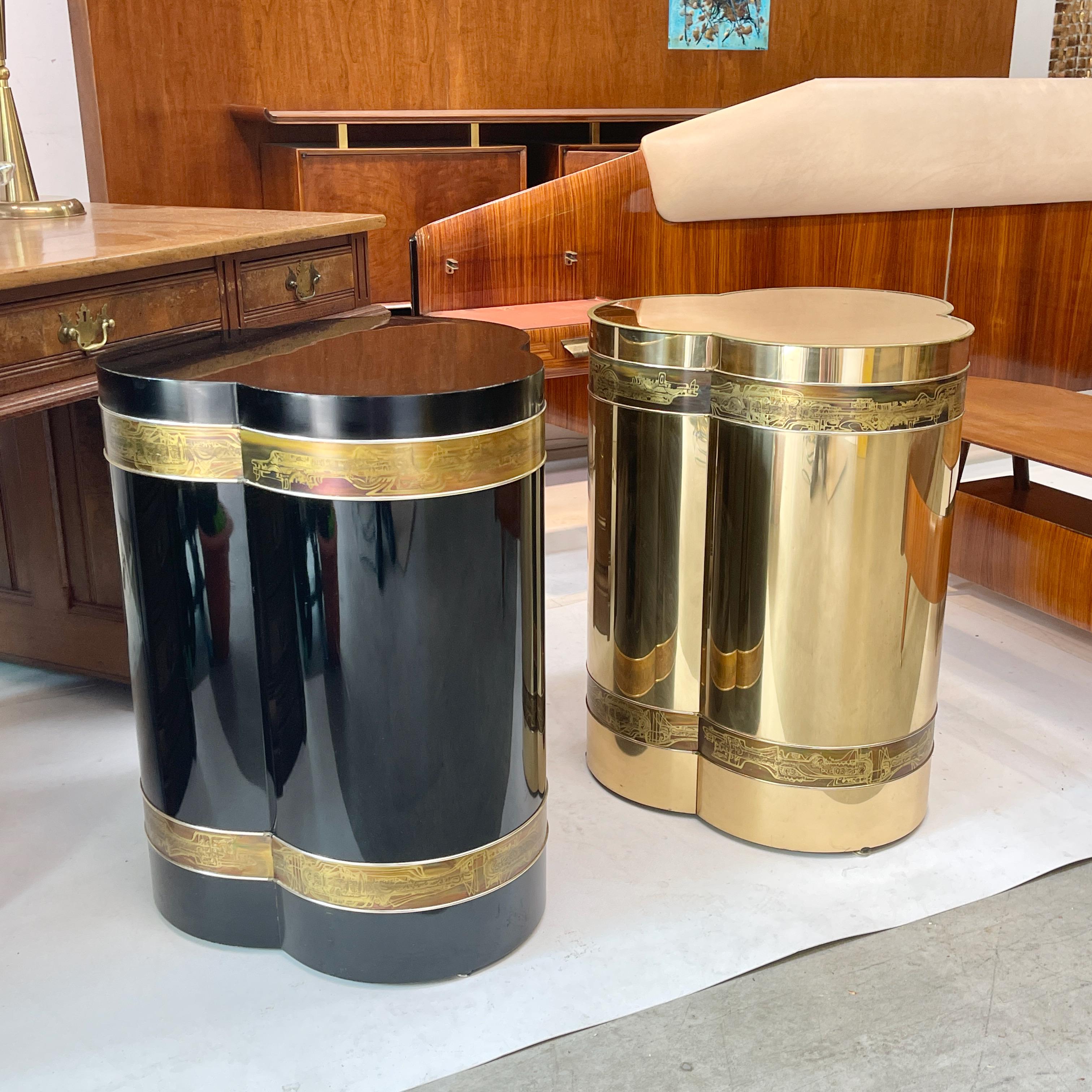Mastercraft Brass Trefoil Table by Bernhard Rohne 10