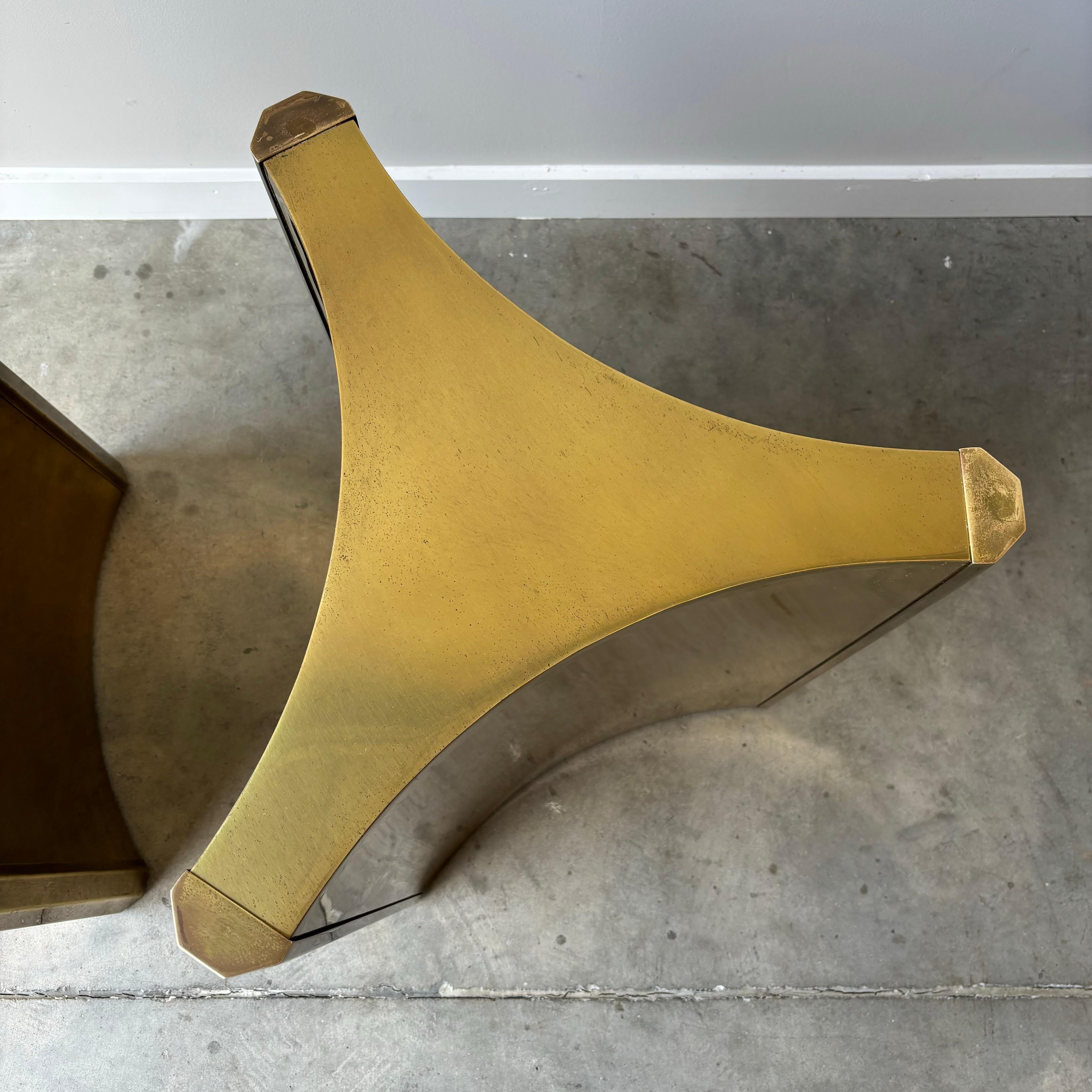 Mastercraft Brass Trilobi Pedestals, a Pair, 1970s 1