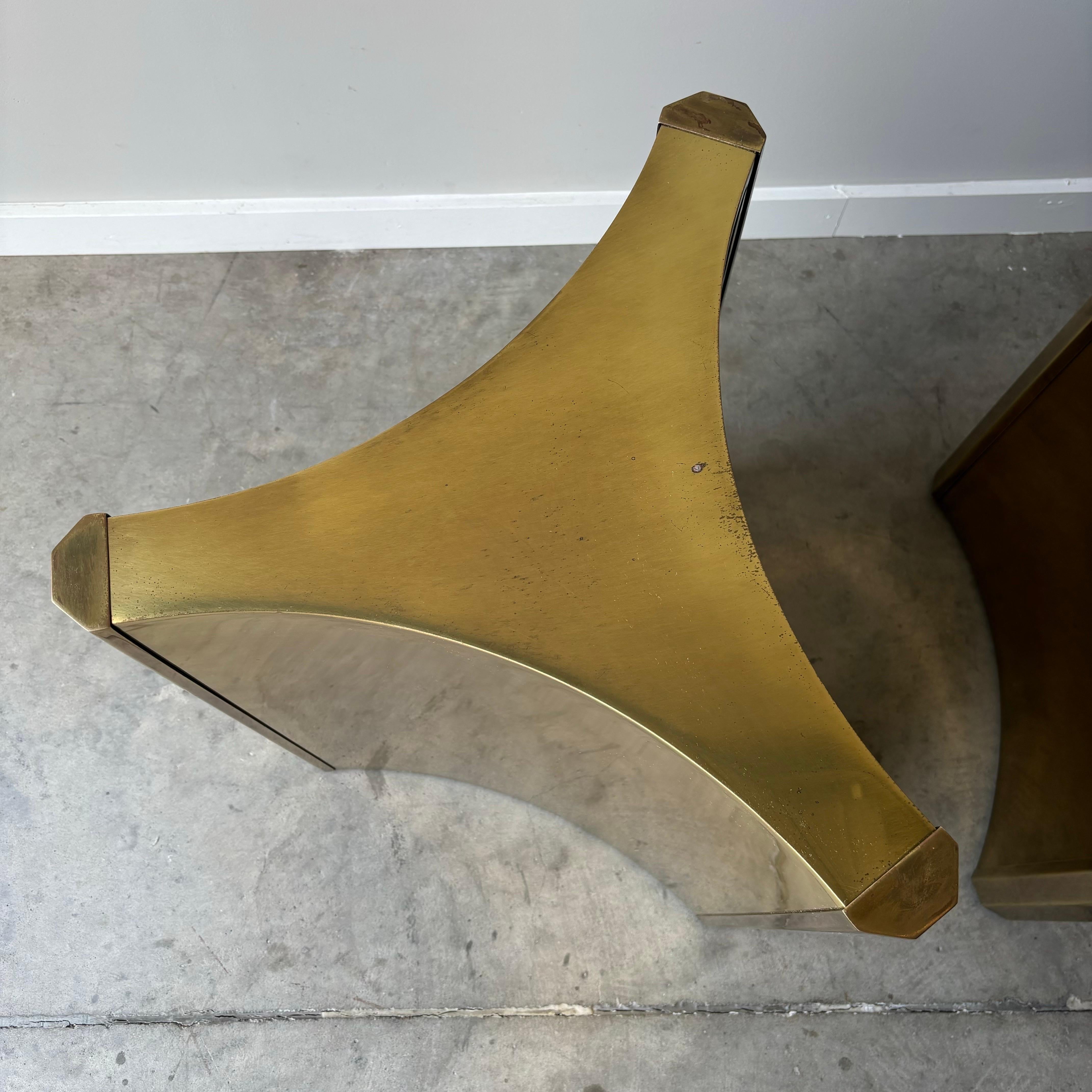 Mastercraft Brass Trilobi Pedestals, a Pair, 1970s 3
