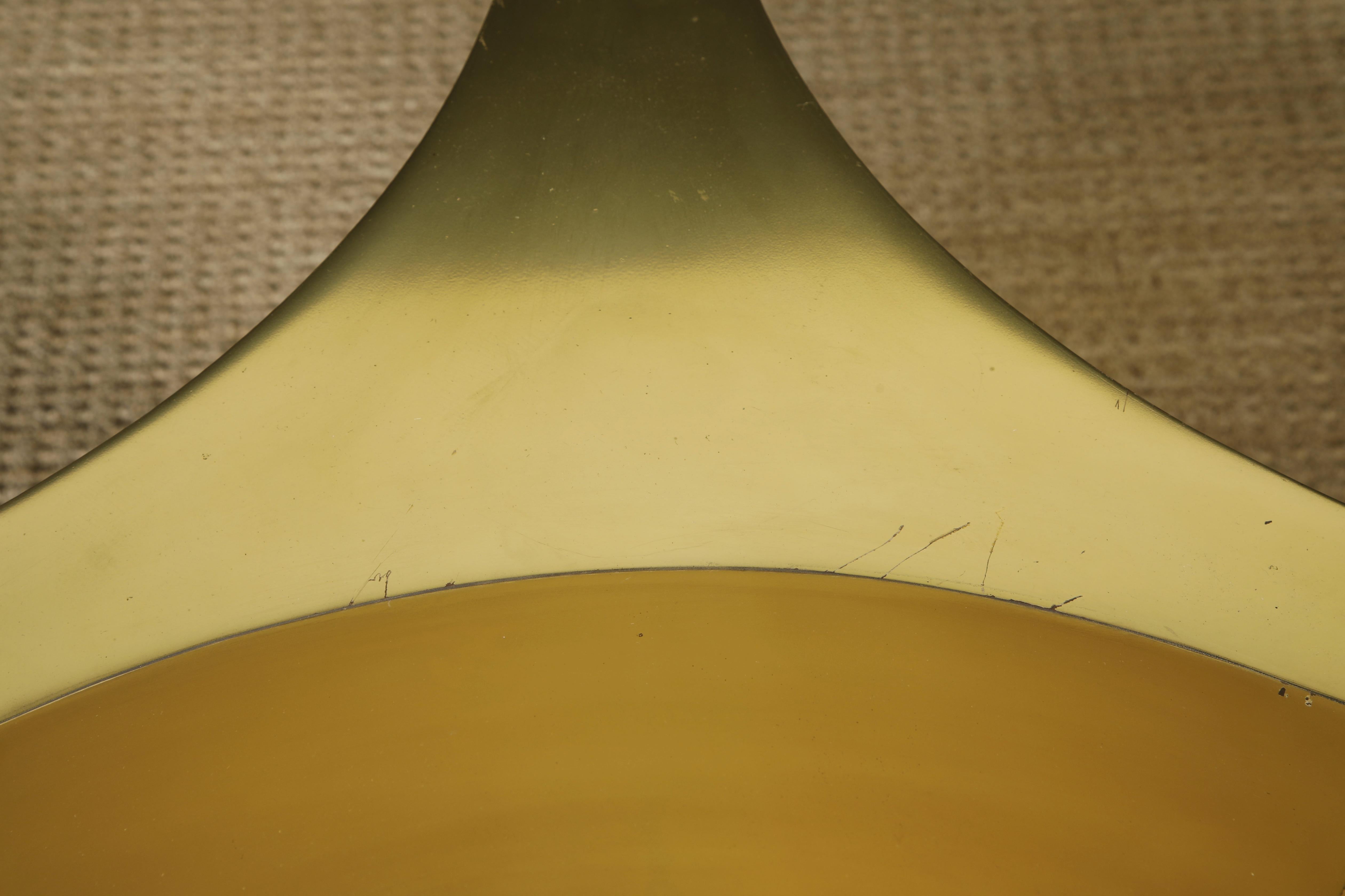 Mastercraft Brass Trilobi Triangular Dining Table Bases in Matte Finish, c 1970 4