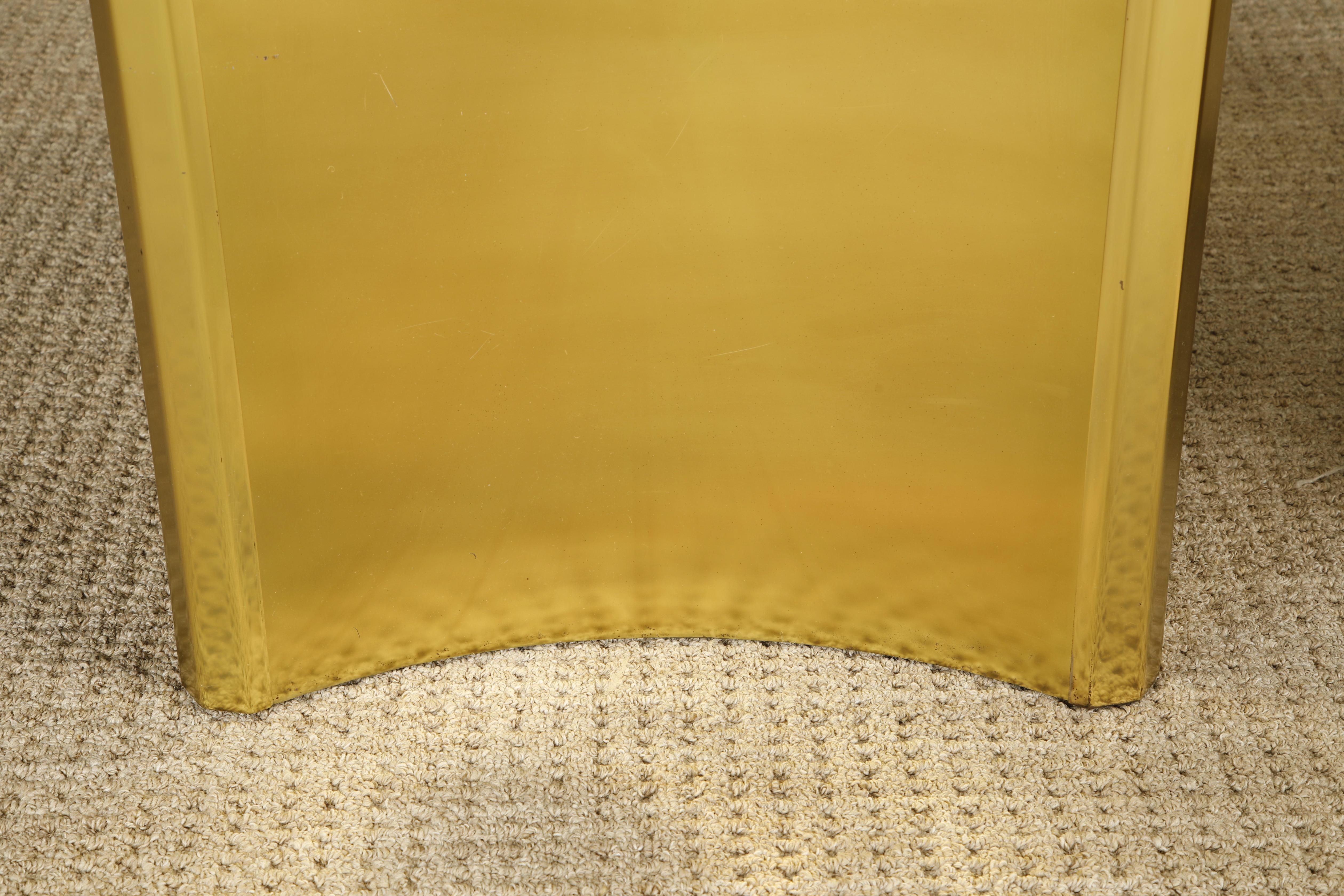 Mastercraft Brass Trilobi Triangular Dining Table Bases in Matte Finish, c 1970 6
