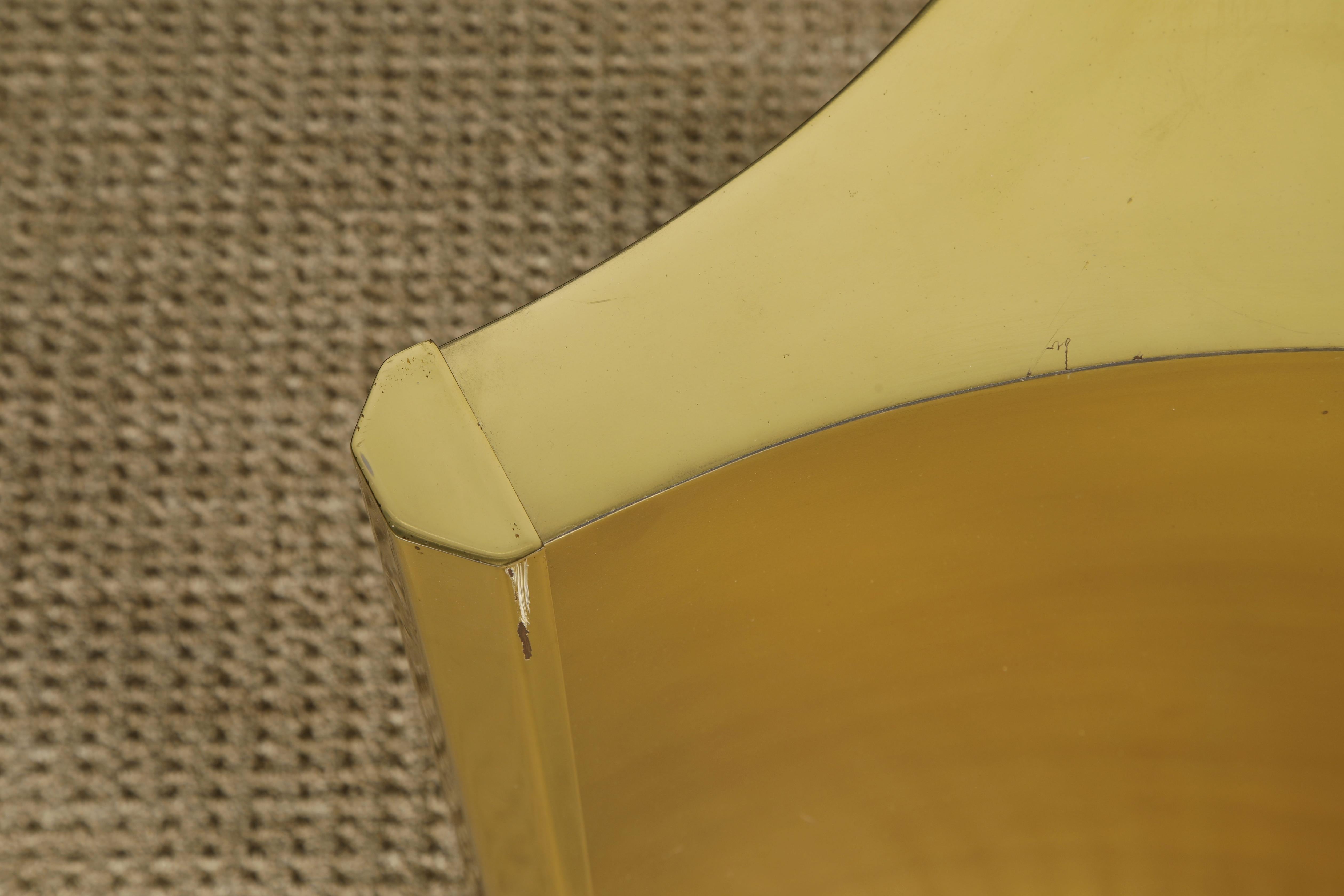 Mastercraft Brass Trilobi Triangular Dining Table Bases in Matte Finish, c 1970 3