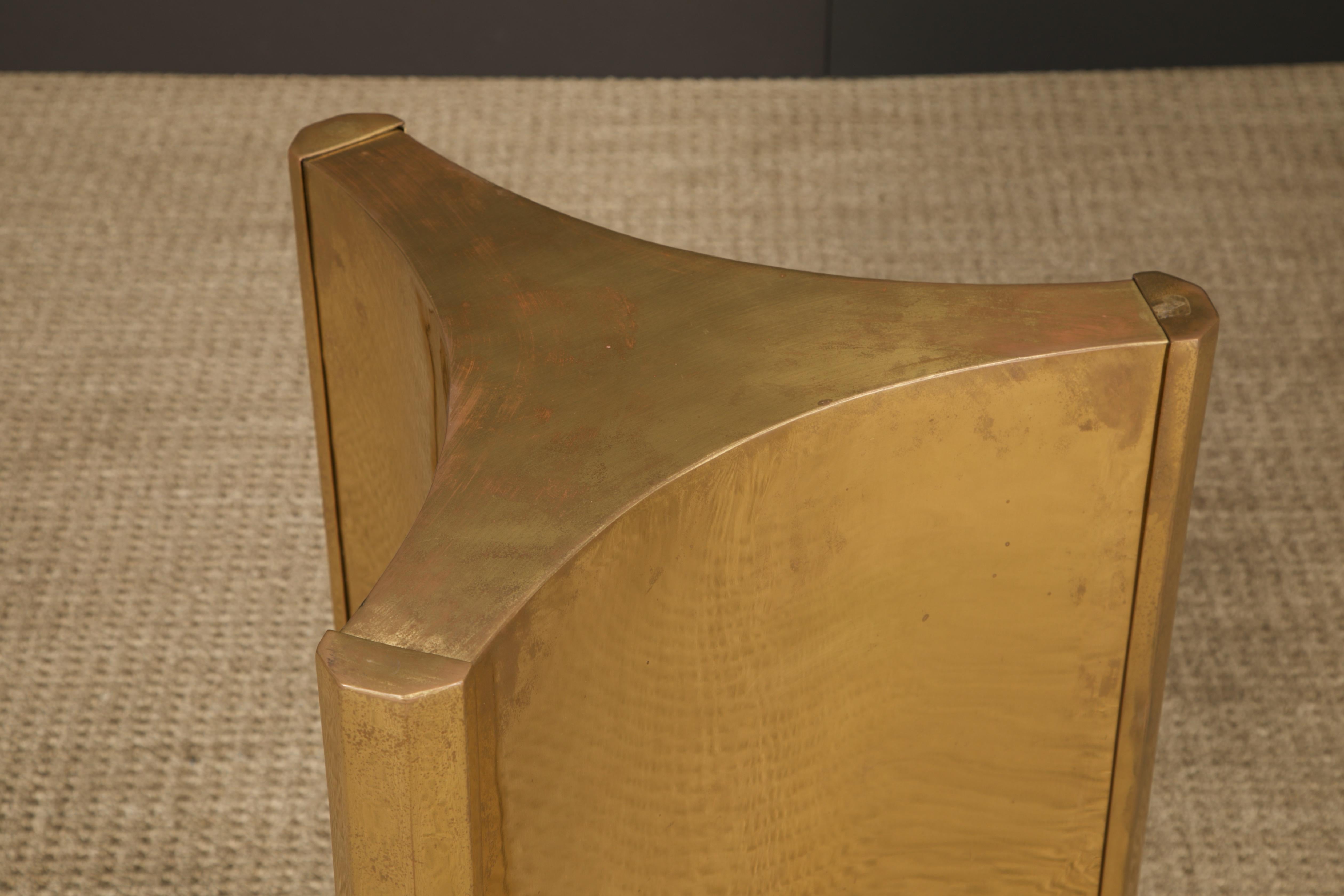 Mastercraft Brass 'Trilobi' Triangular Dining Table or Desk Bases, circa 1970 For Sale 7