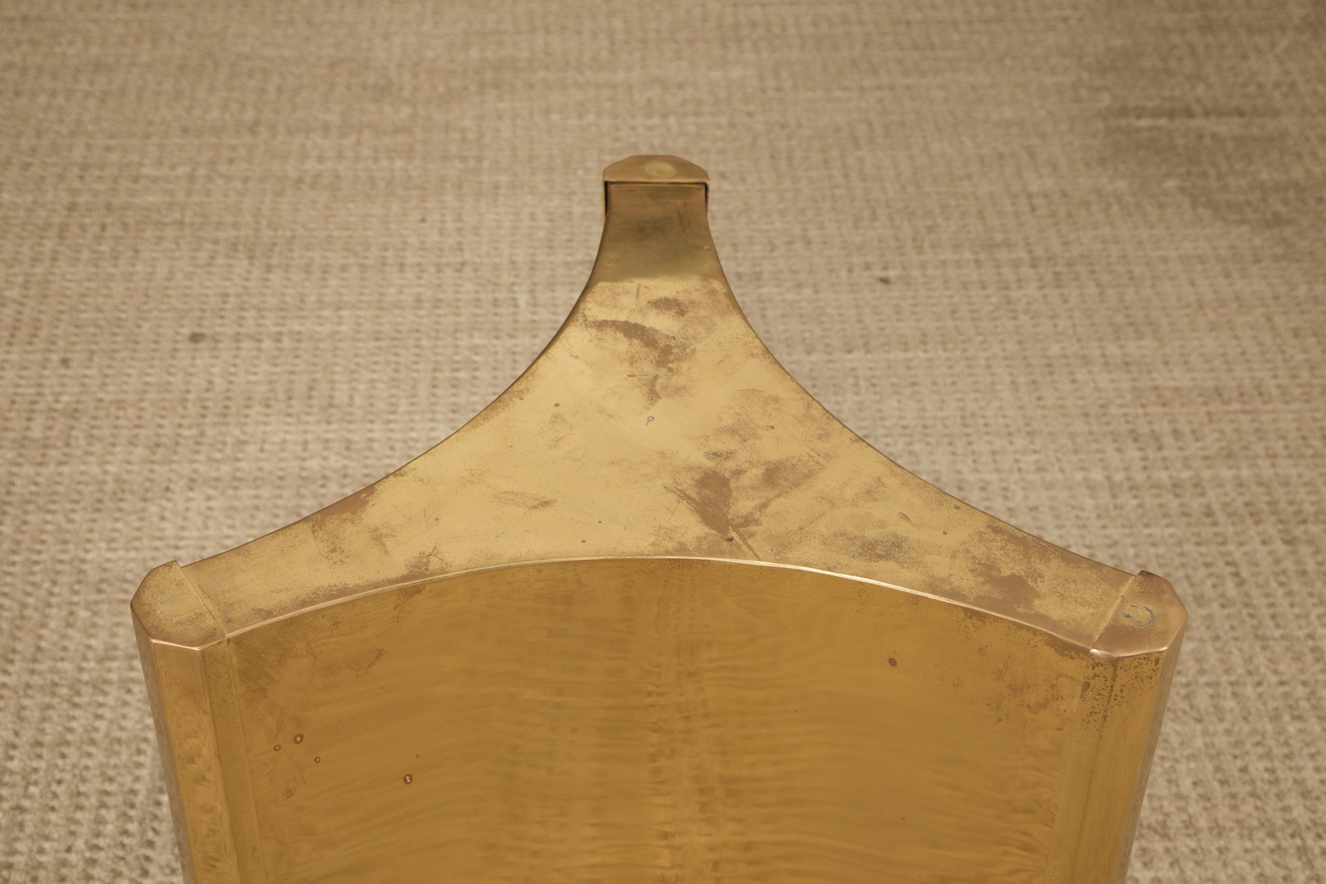 Mastercraft Brass 'Trilobi' Triangular Dining Table or Desk Bases, circa 1970 For Sale 8
