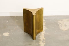 Mastercraft Brass 'Trilobi' Triangular Dining Table or Desk Bases, circa 1970
