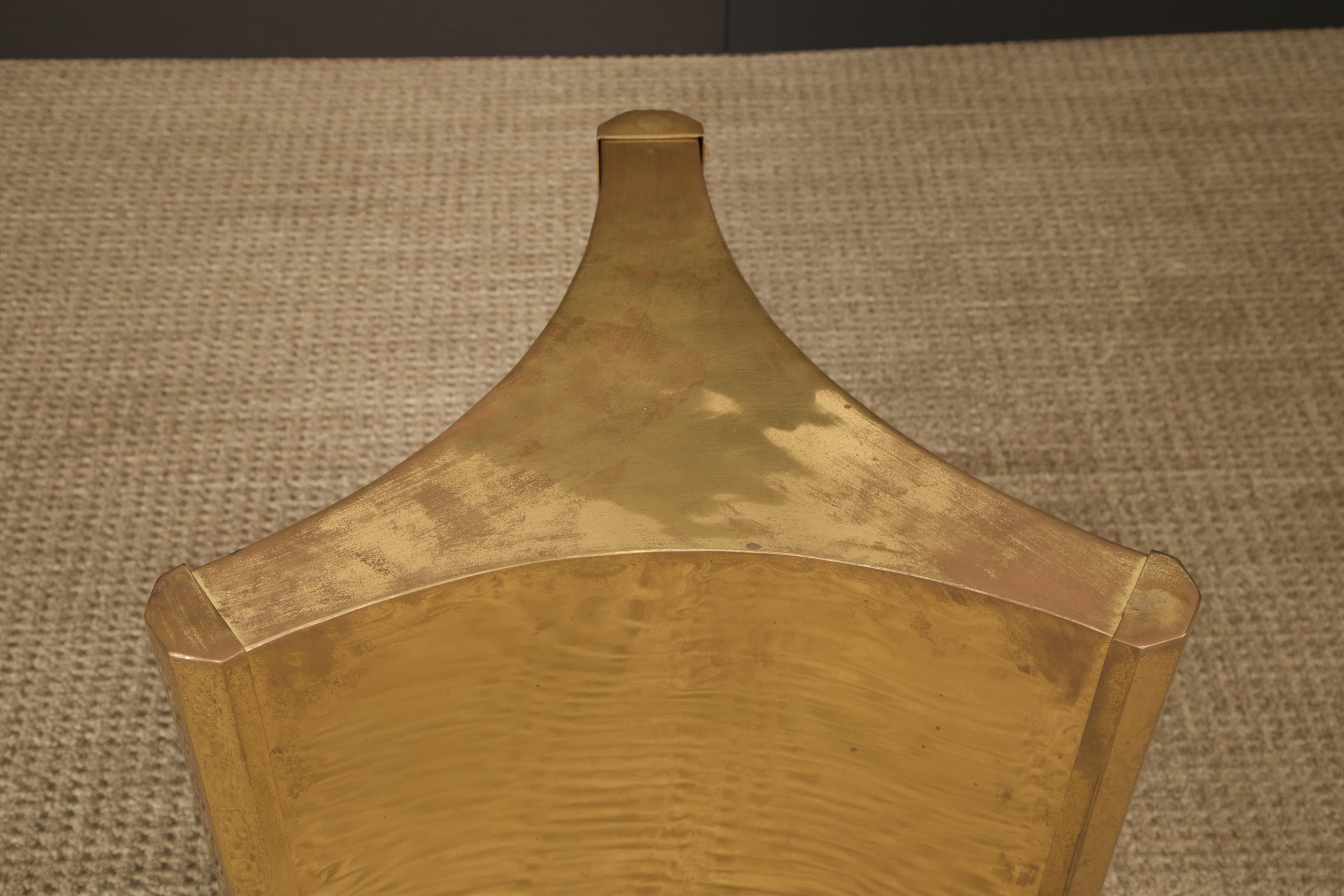 Mastercraft Brass 'Trilobi' Triangular Dining Table or Desk Bases, circa 1970 For Sale 3