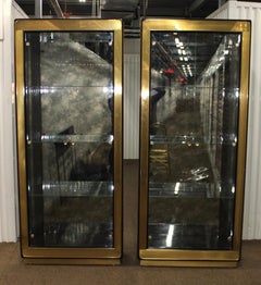 Mastercraft Brass Vitrine Cabinets