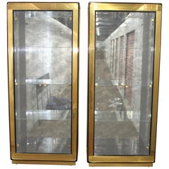 Mastercraft Brass Vitrine Cabinets