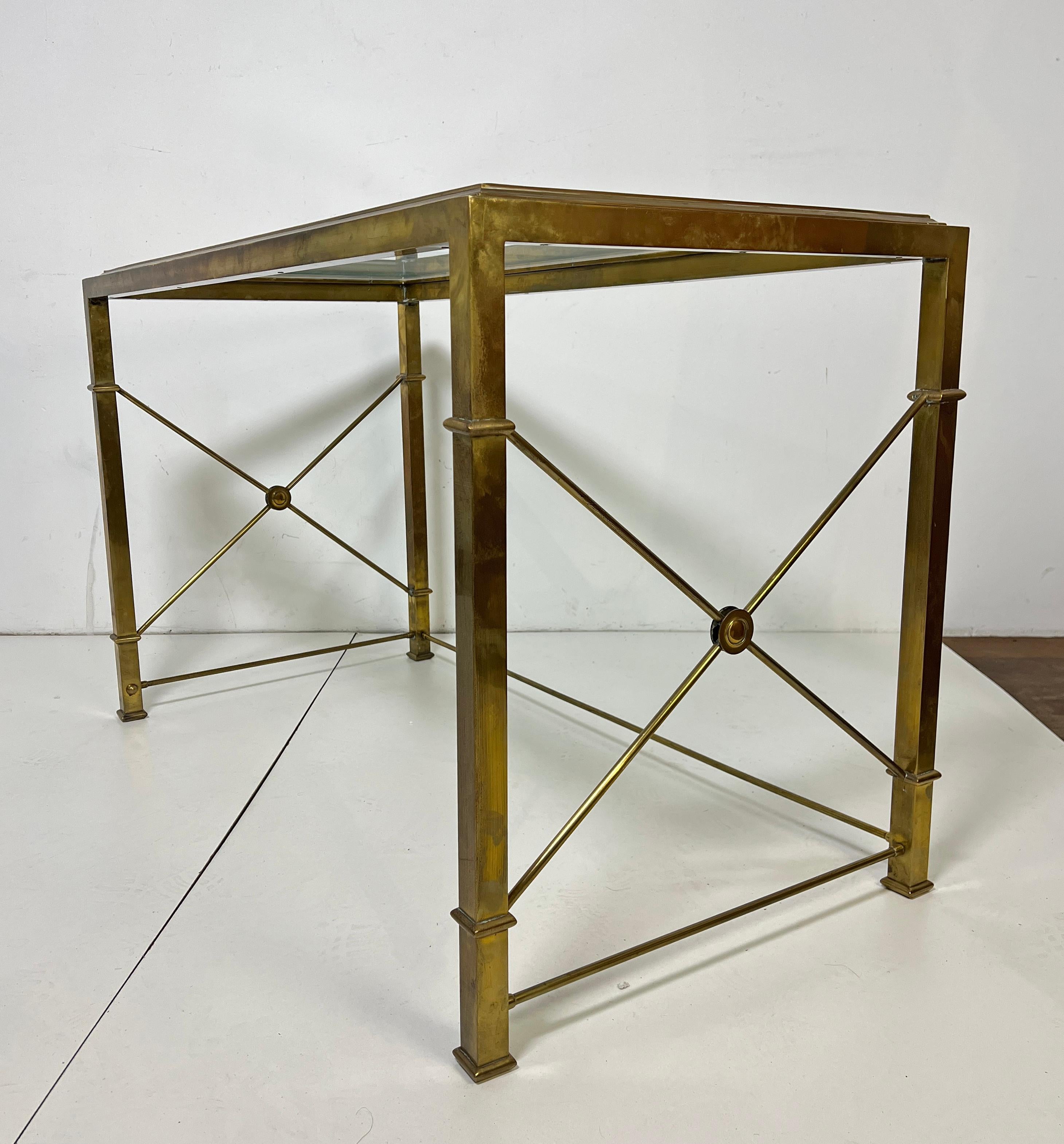 Mastercraft Brass Writing Desk and Chair Circa 1960s For Sale 4