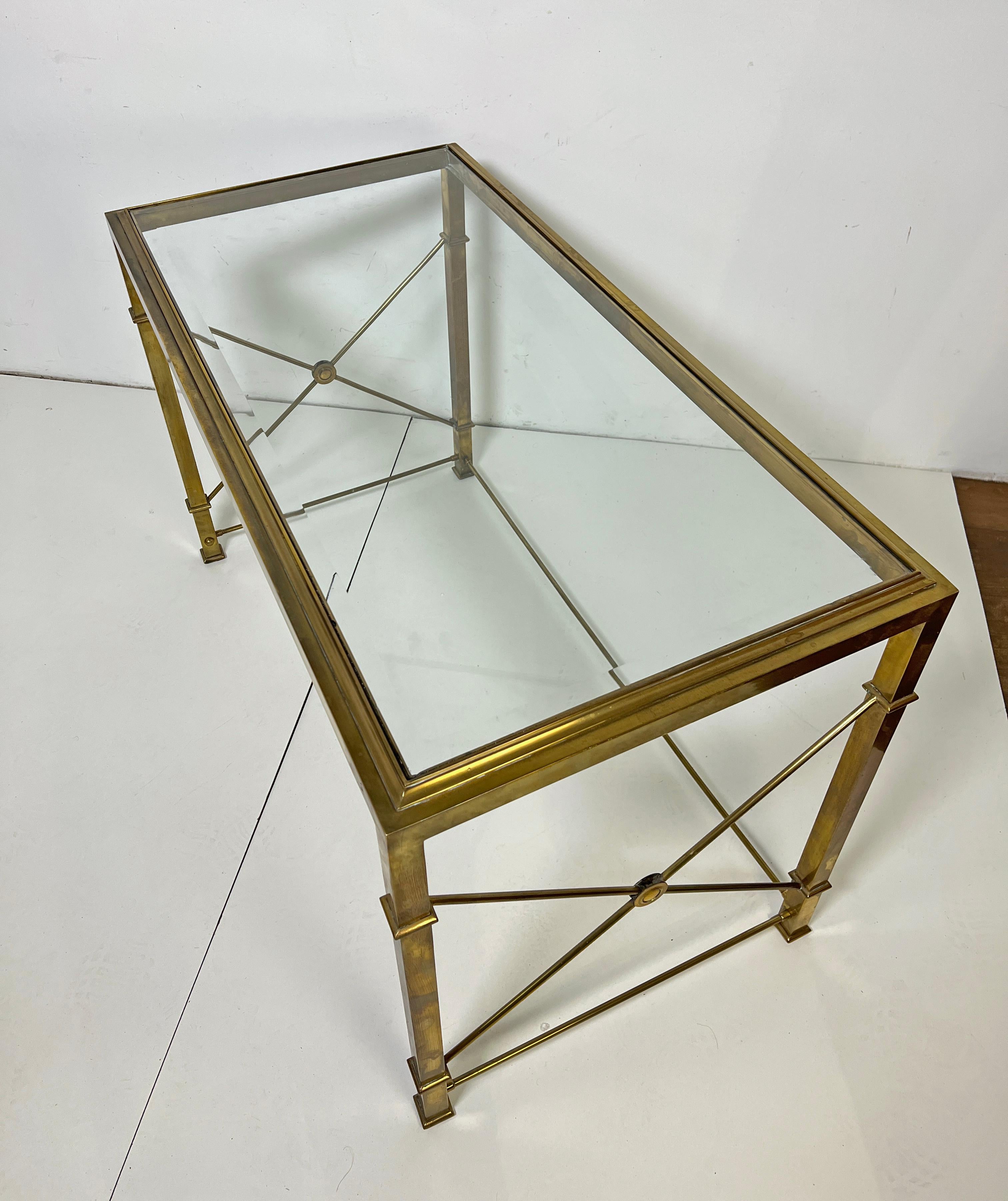 Mastercraft Brass Writing Desk and Chair Circa 1960s For Sale 5