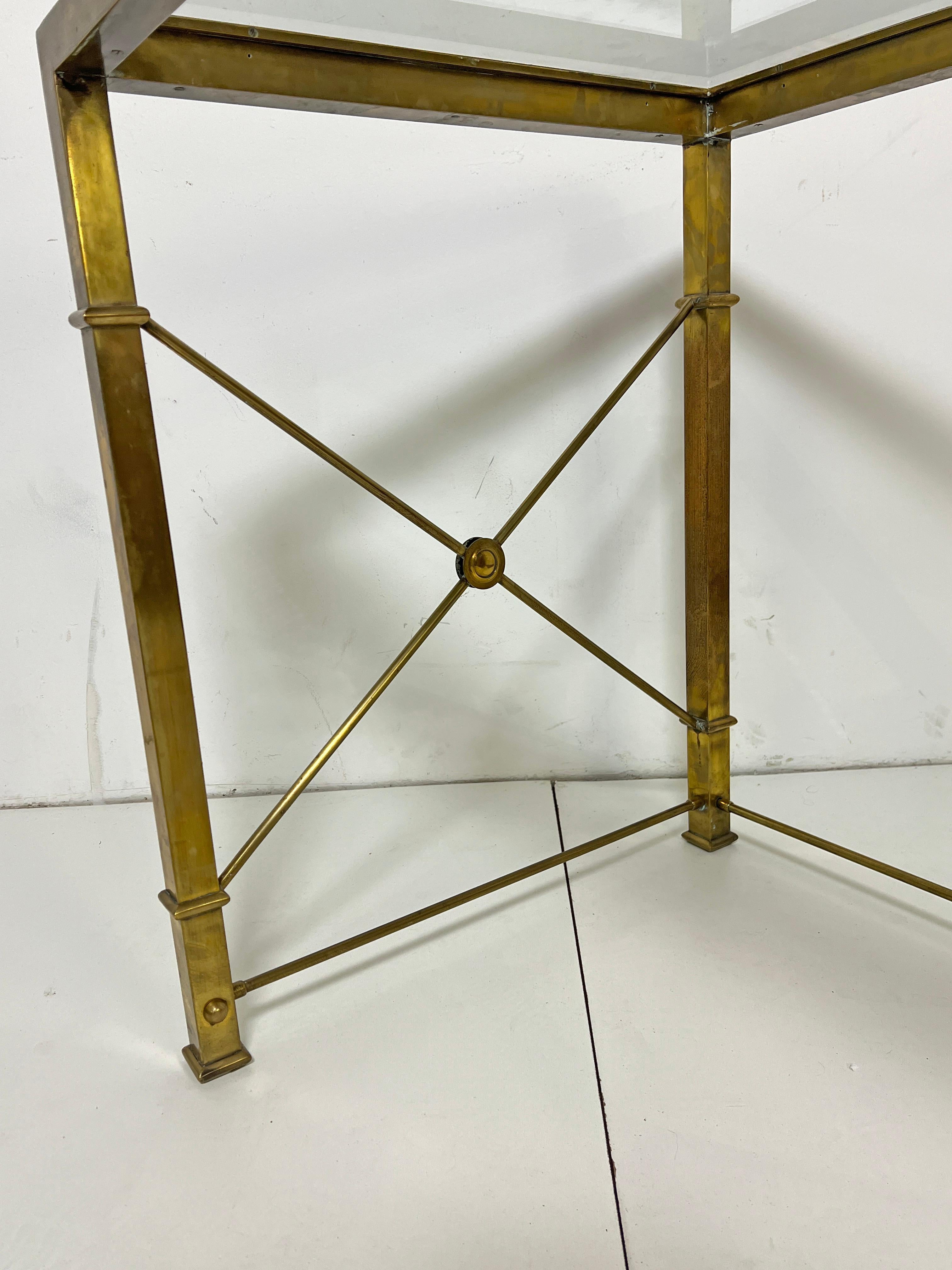 Mastercraft Brass Writing Desk and Chair Circa 1960s For Sale 8