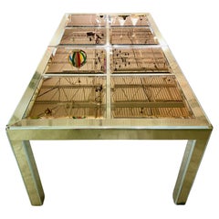 Mastercraft Bronze Mirror and Brass Dining Table (SATURDAY SALE)
