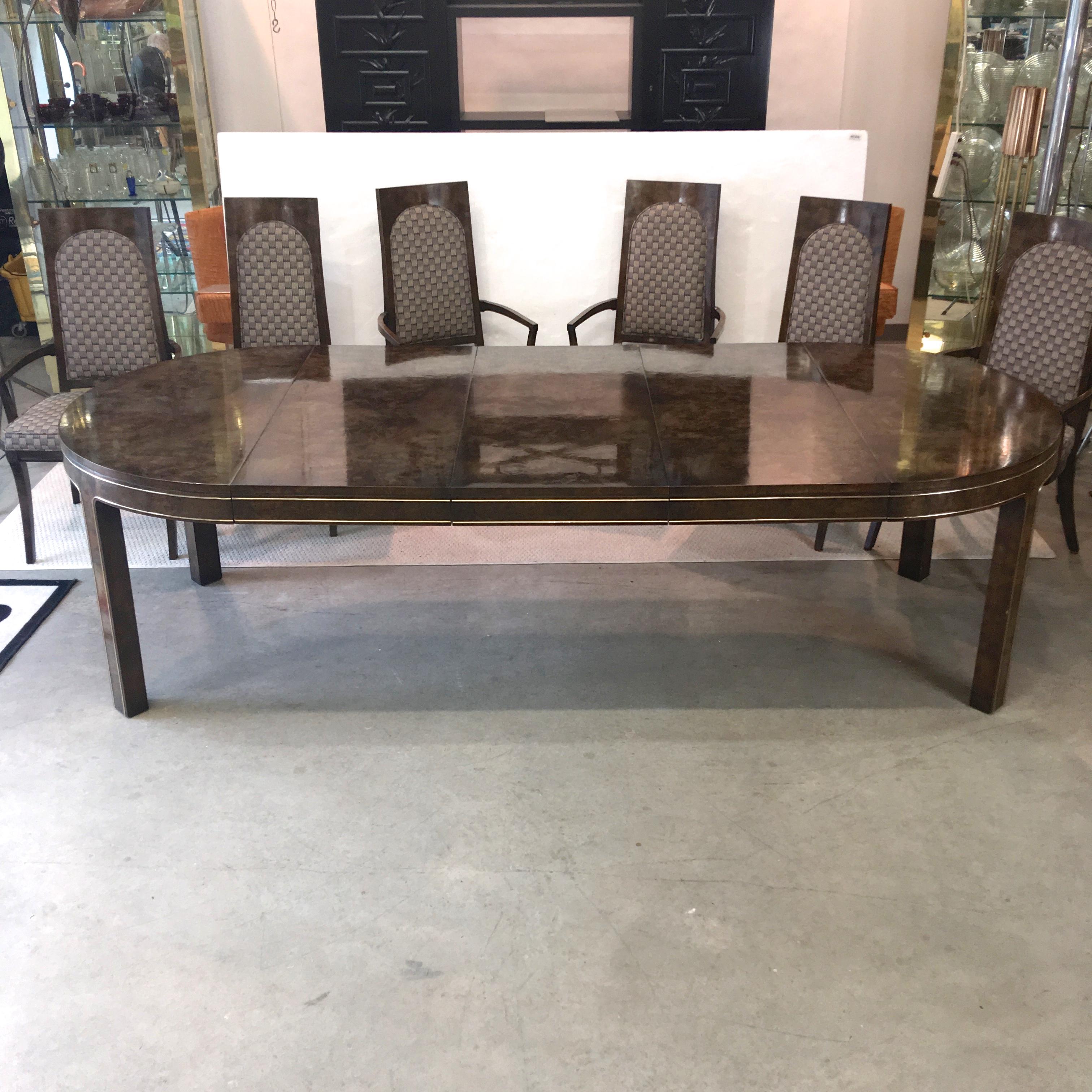 Table de salle à manger à rallonge Mastercraft et six chaises en vente 6