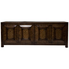 Mastercraft Burl and Brass Sideboard