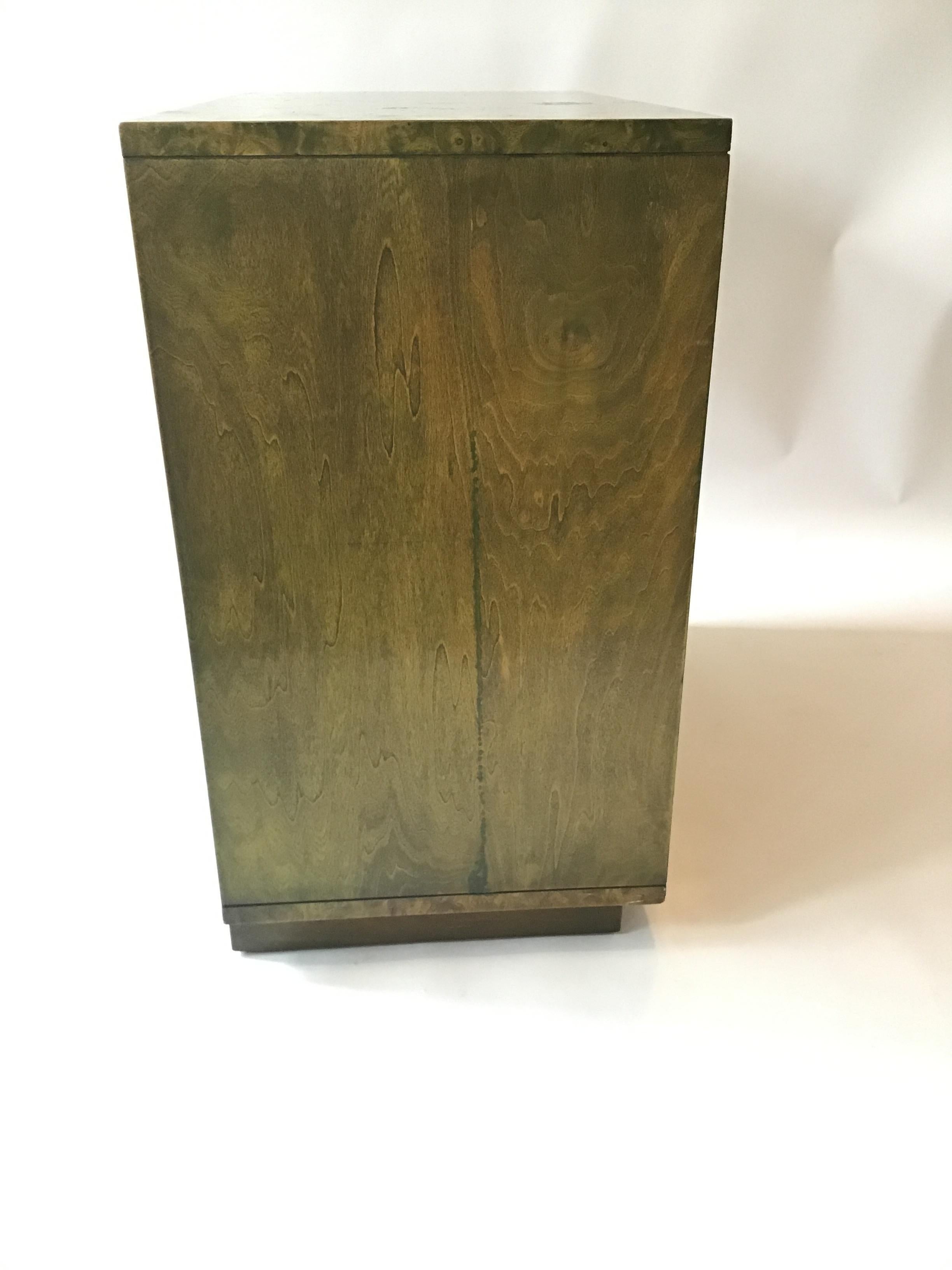 Mastercraft Burl Chest in Green Tint For Sale 4