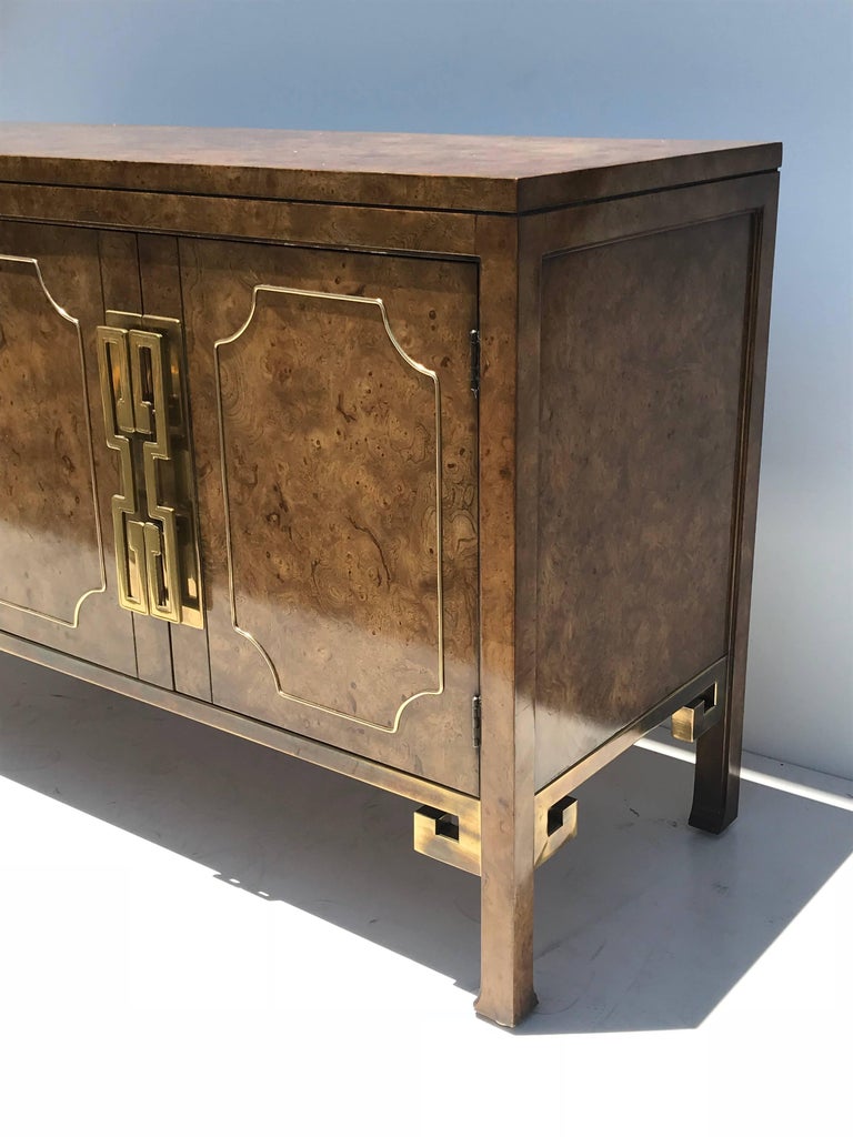 Mastercraft Burl Credenza Sideboard For Sale at 1stdibs