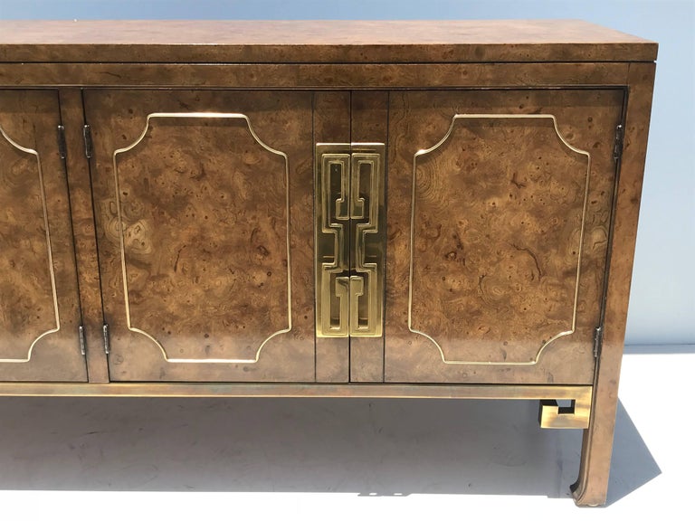 Mastercraft Burl Credenza Sideboard For Sale at 1stdibs