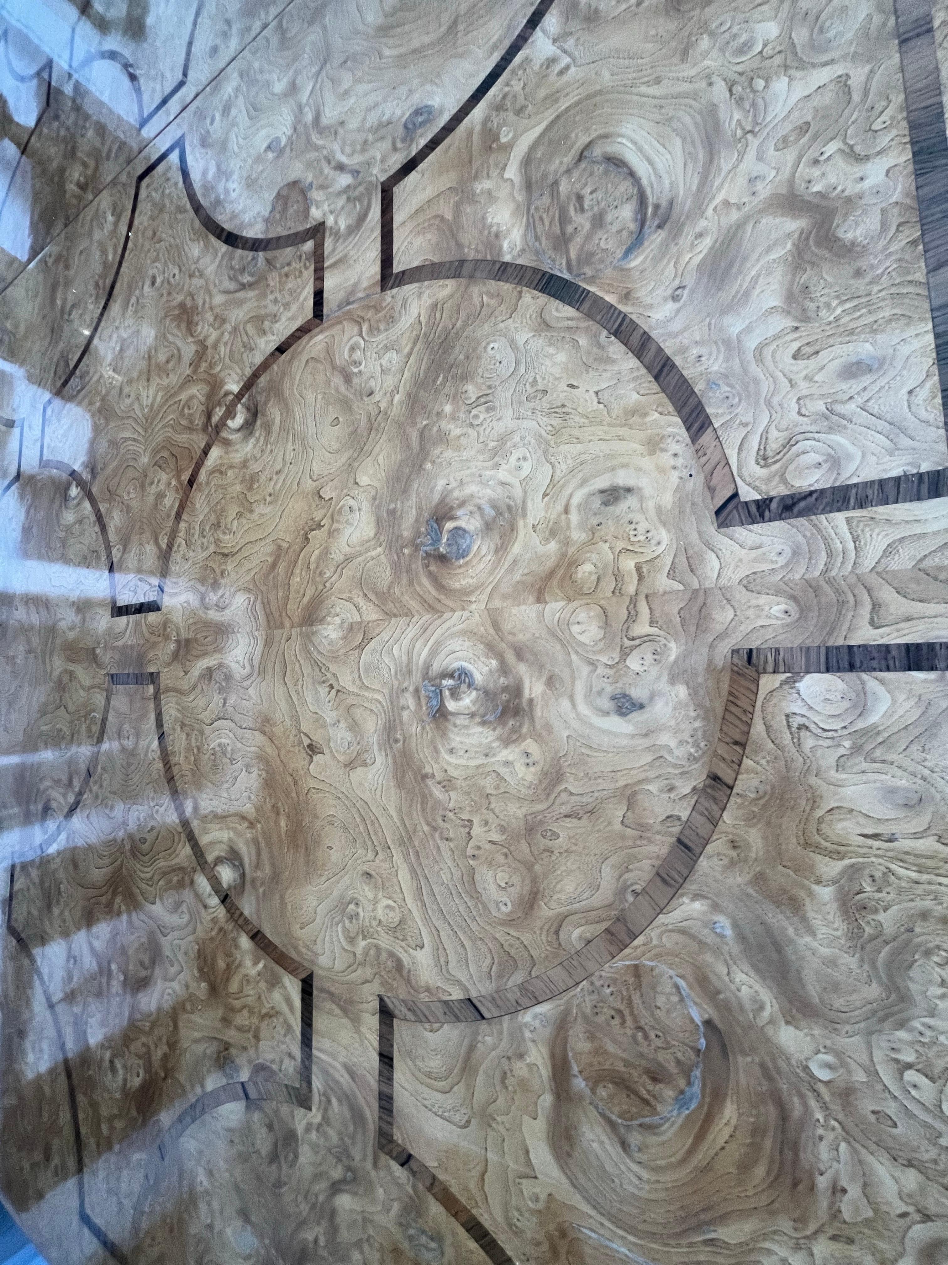 Mastercraft Burl Dining Table For Sale 3