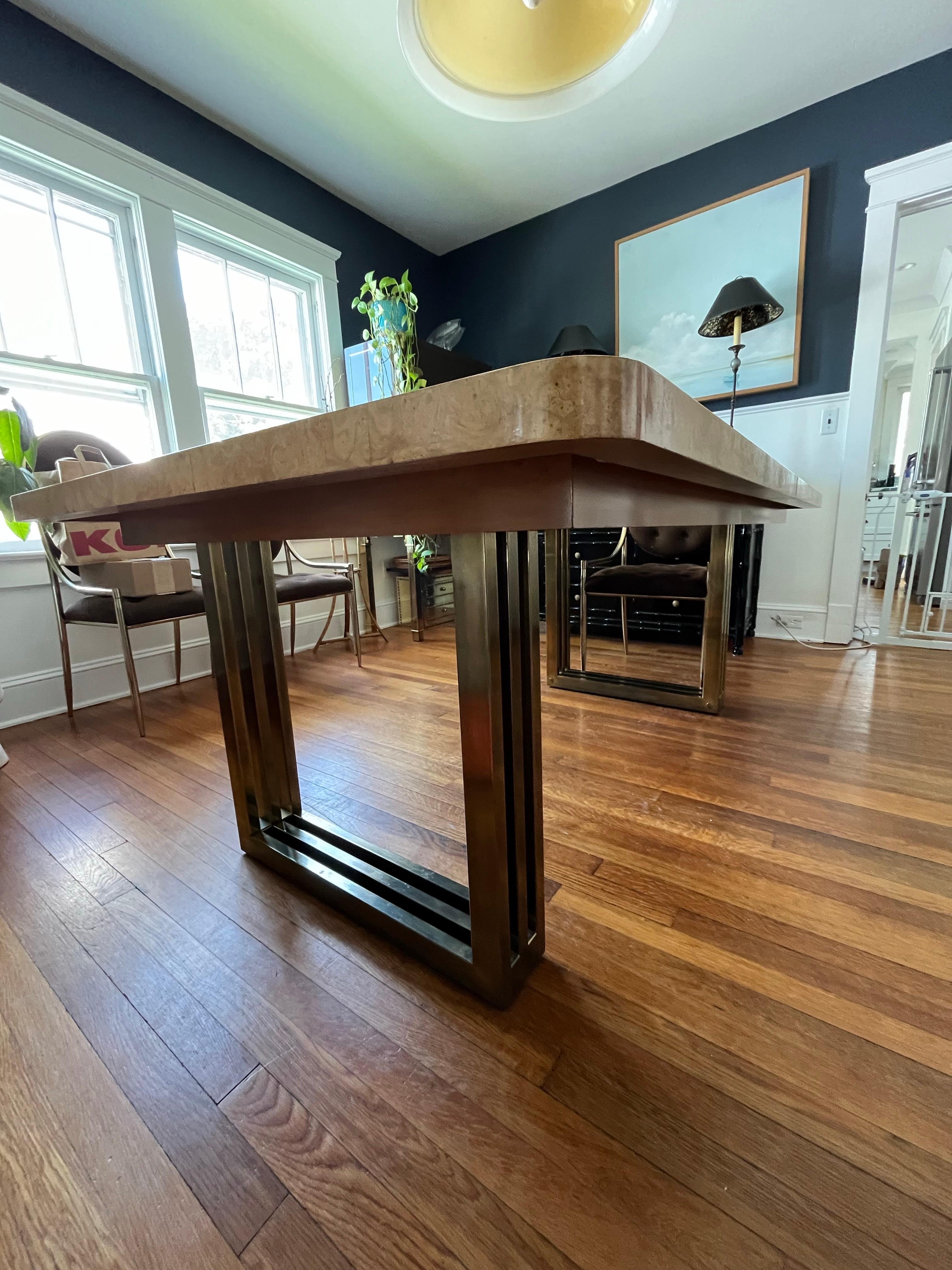Mastercraft Burl Dining Table For Sale 2