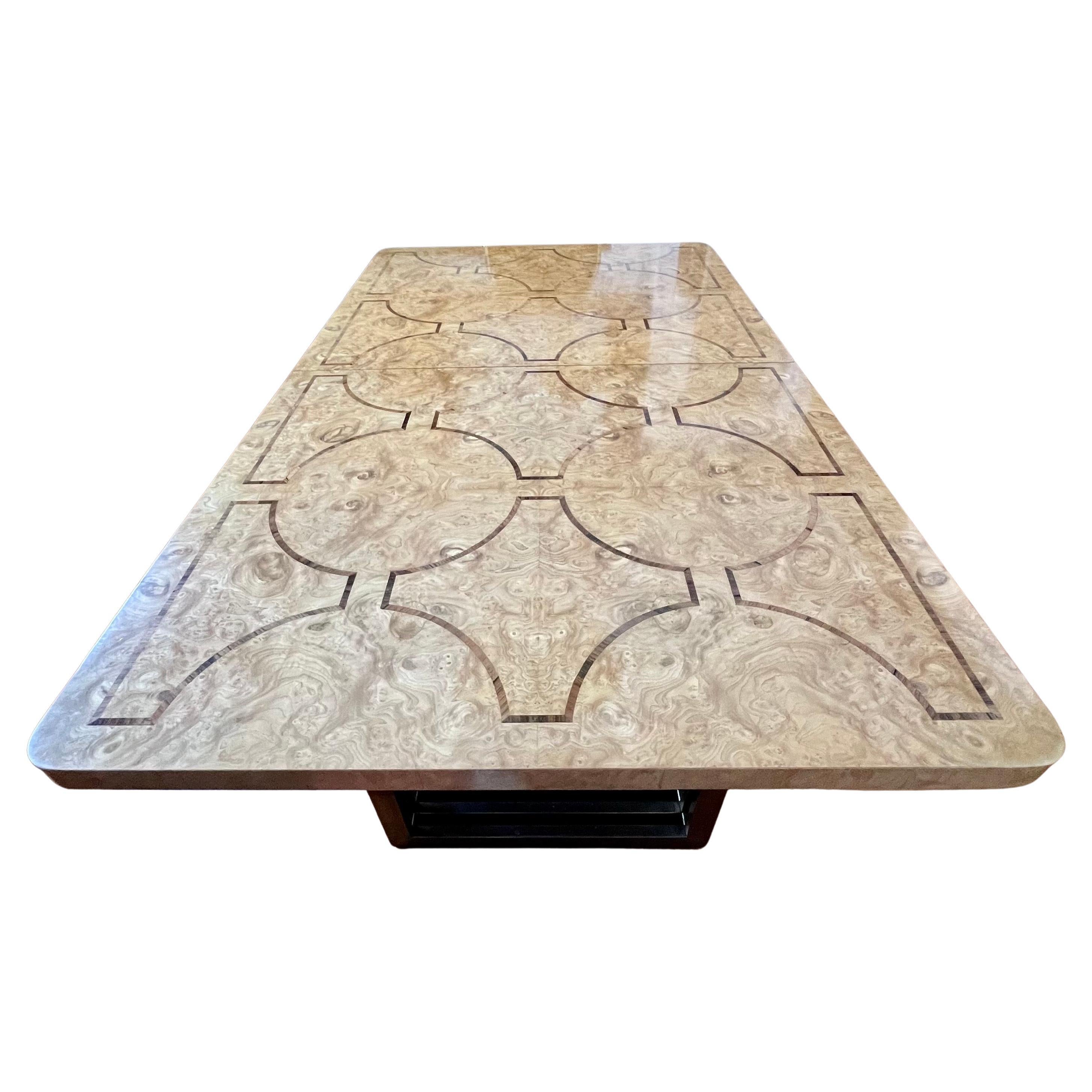 Mastercraft Burl Dining Table For Sale