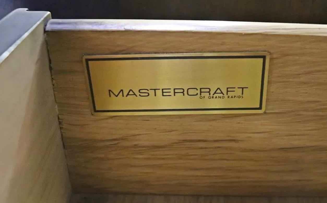 Mid-Century Modern Mastercraft Burl Sideboard w/ Shaped Ends