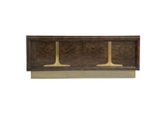 Mastercraft Burled Amboyna Wood and Brass Sideboard / Credenza
