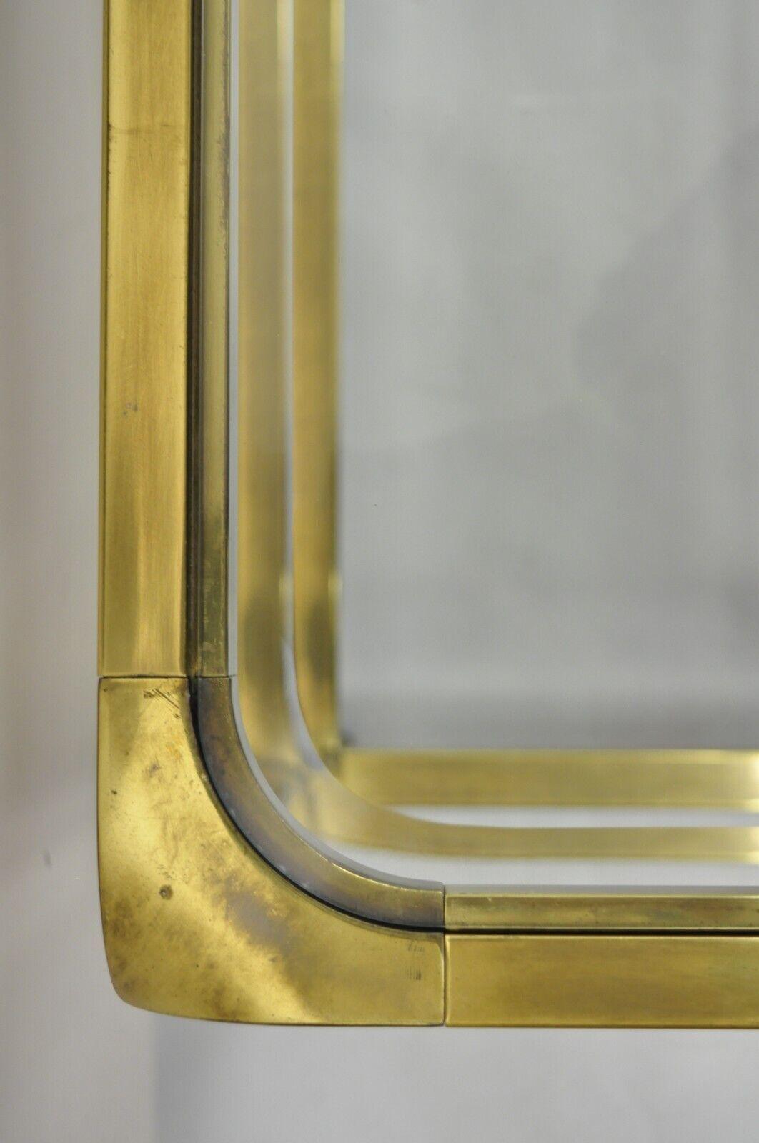 Mastercraft Burnished Brass and Glass Console Sofa Hall Table For Sale 3