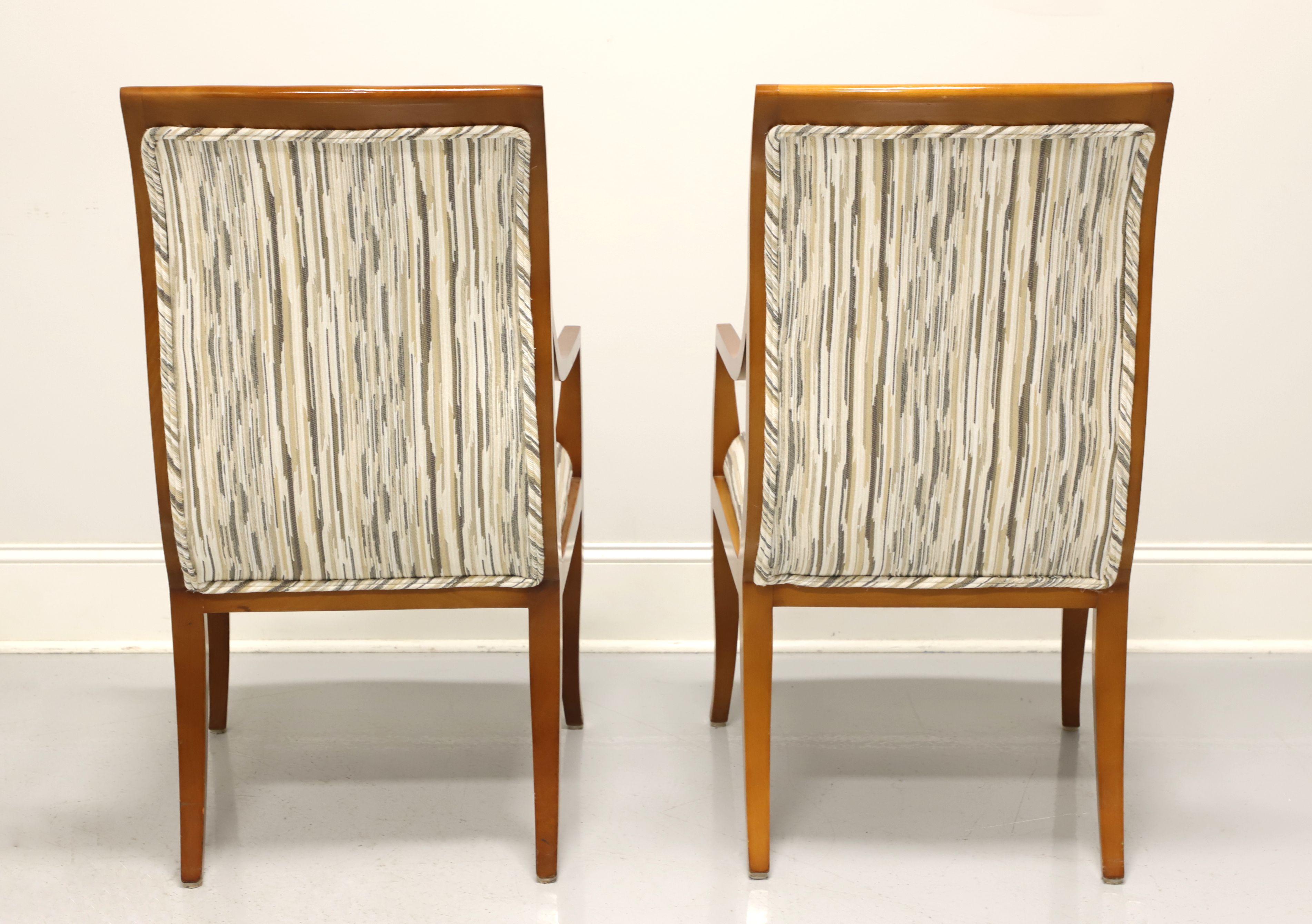 MASTERCRAFT by Baker Contemporary Dining Armchairs - Pair In Good Condition In Charlotte, NC