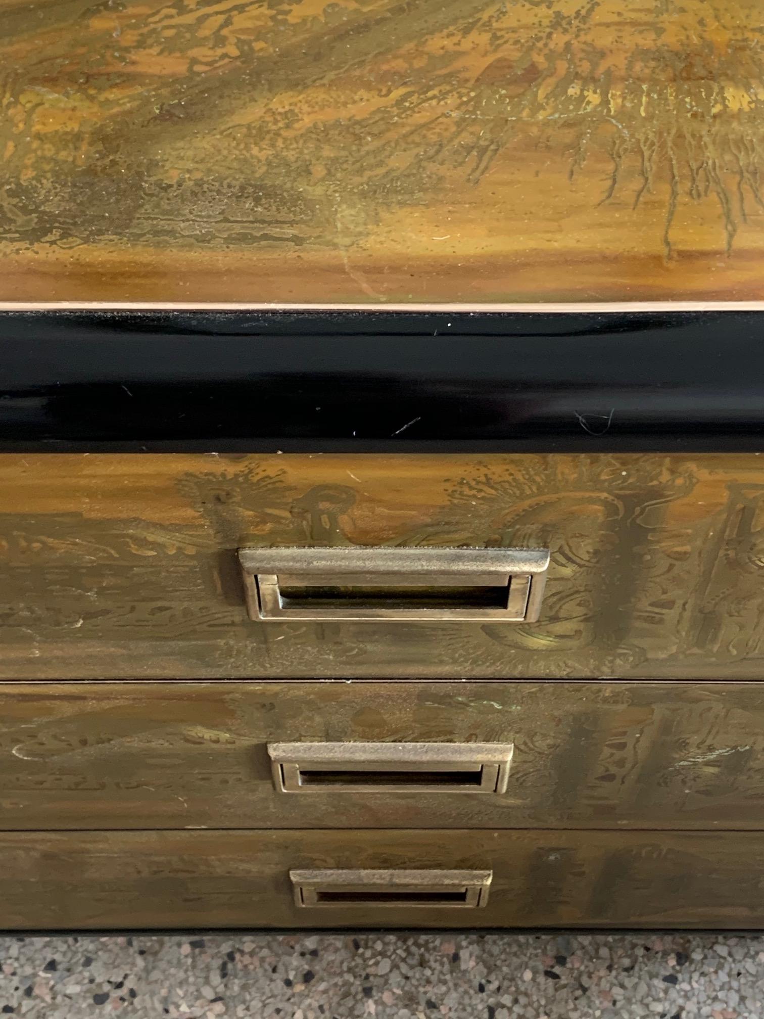 Mastercraft Chest and Matching Mirror by Berhardt Rohne For Sale 5