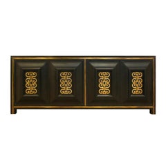 Mastercraft Chic Credenza in Dark Carpathian Elm and with Brass, 1960s