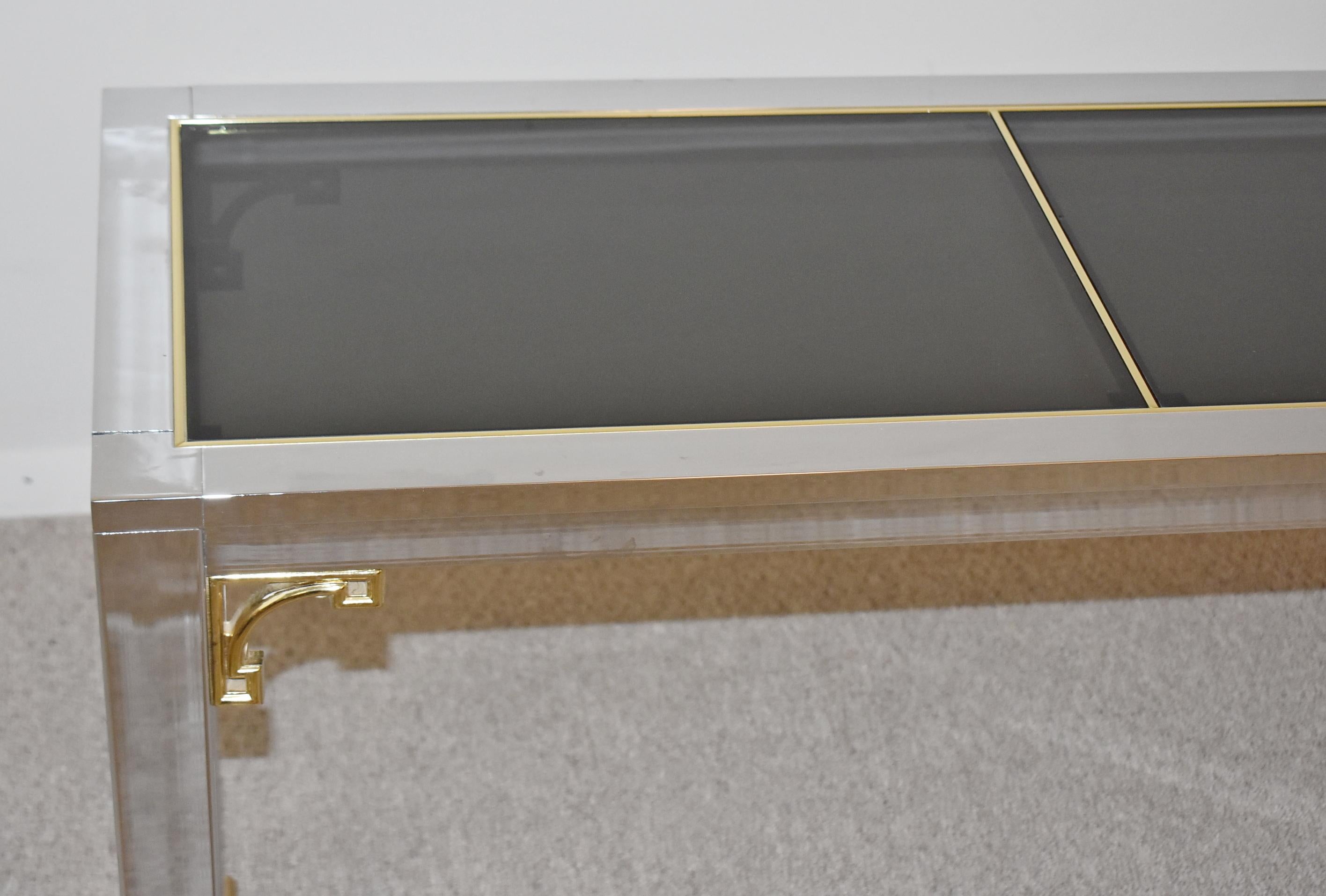 Mastercraft Chrome Console Table In Good Condition For Sale In Toledo, OH