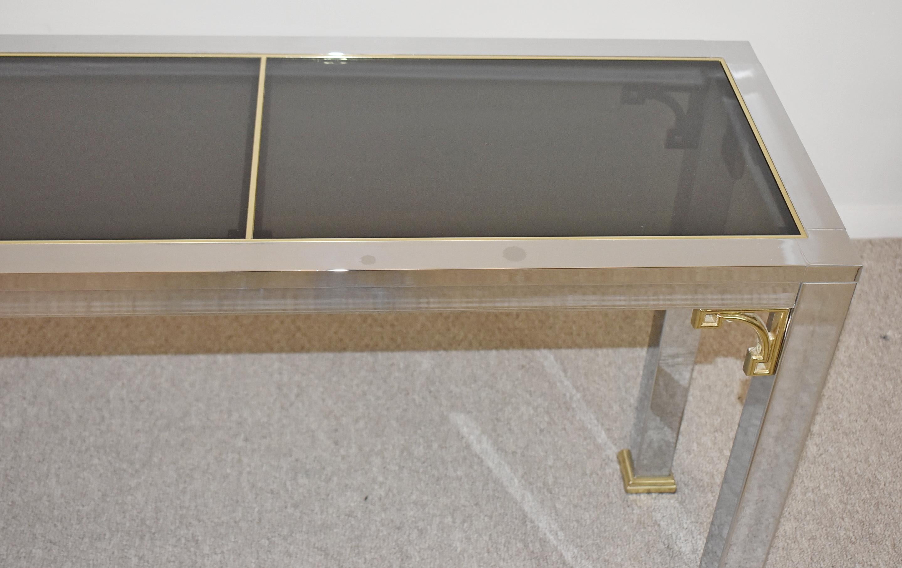20th Century Mastercraft Chrome Console Table For Sale