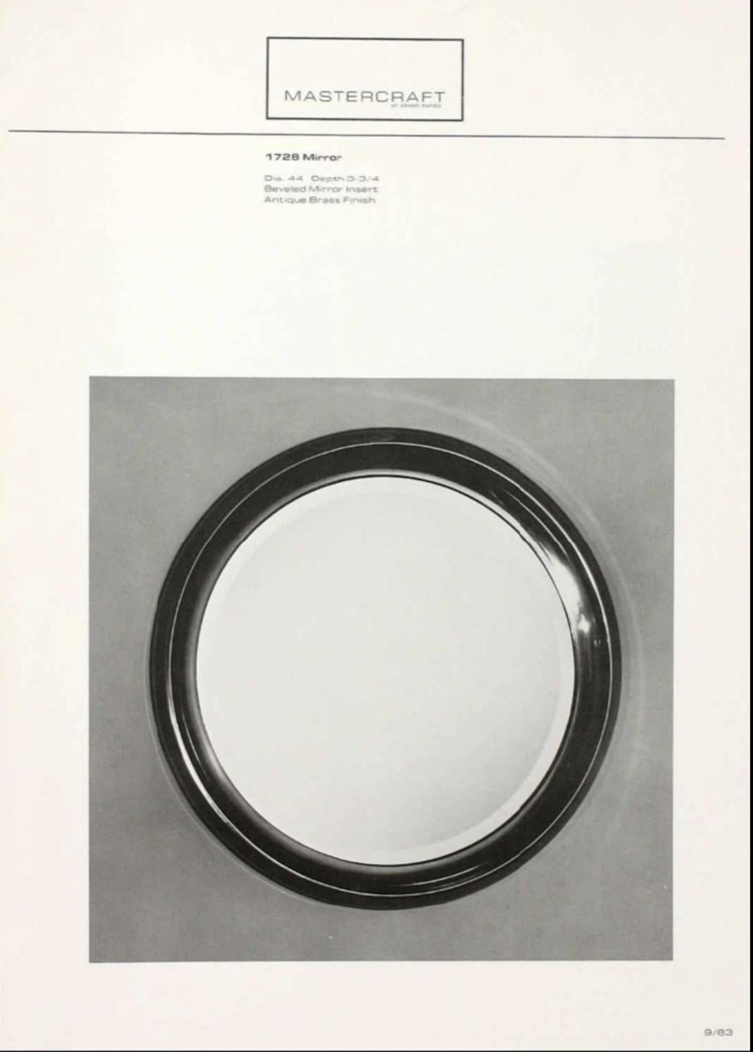 brass circular mirror